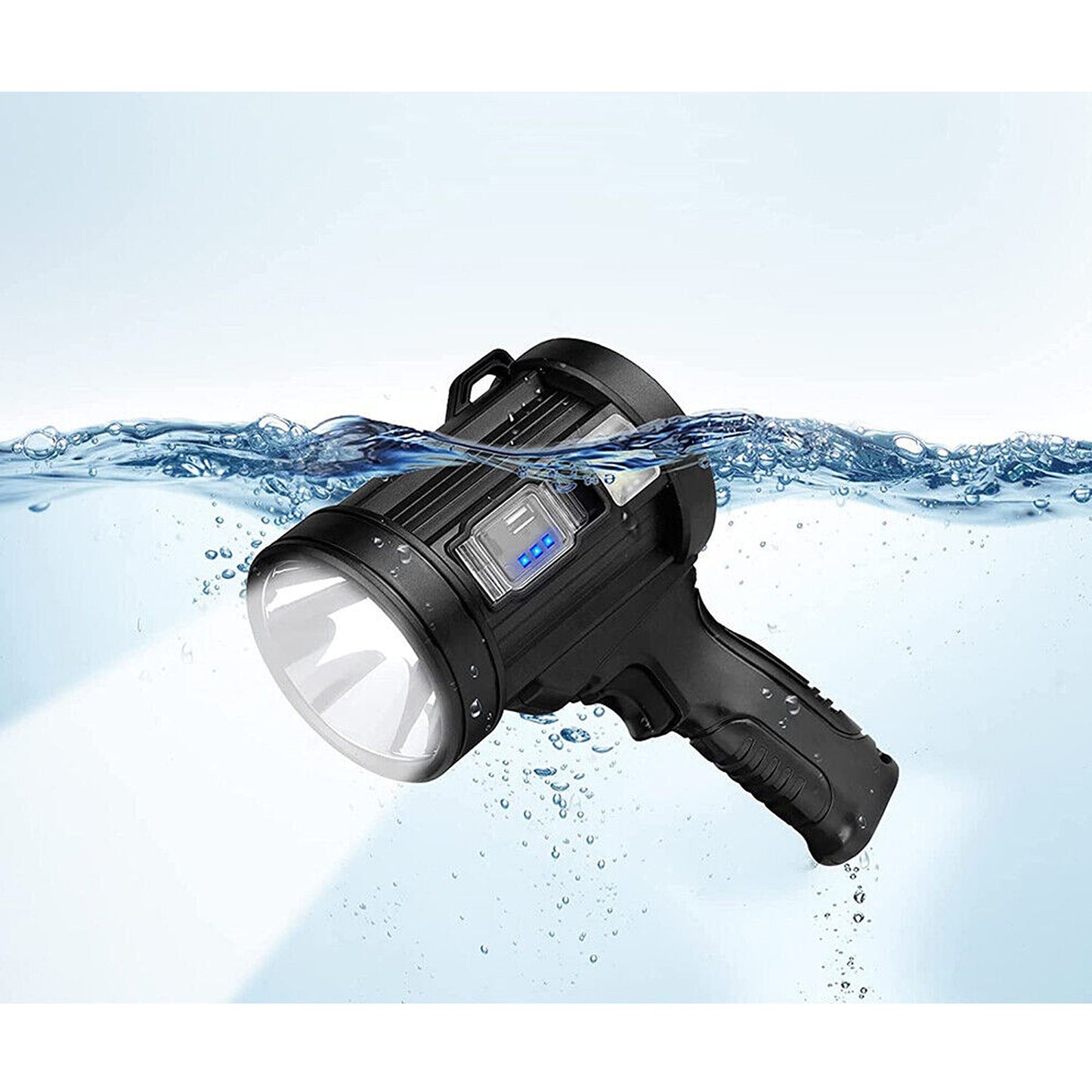 Handheld Rechargeable LED Searchlight with 400000LM and Side Light