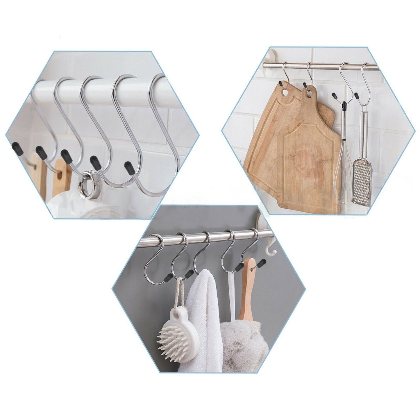 100mm Steel S Shape Kitchen Rack Clothes Hanging Plant Hooks