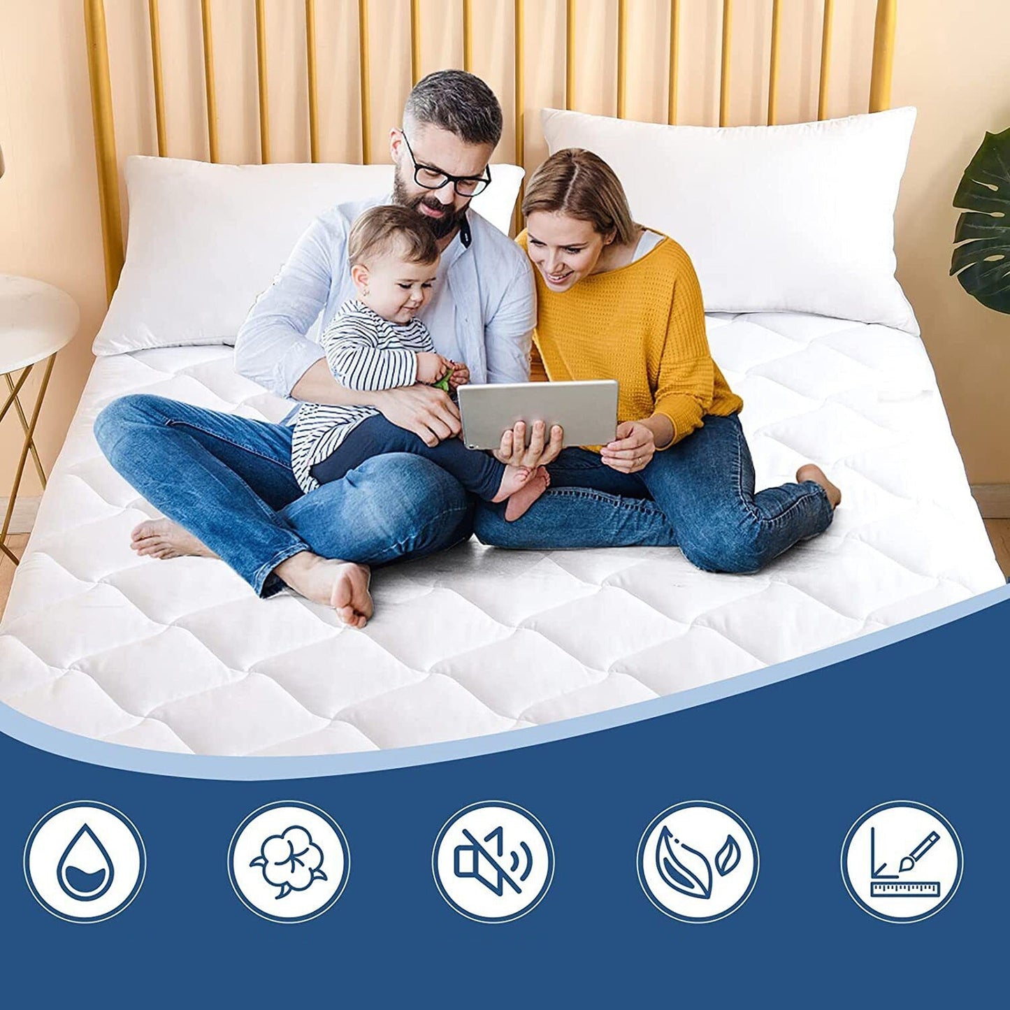 Fully Fitted Waterproof Cotton Quilted Mattress Protector