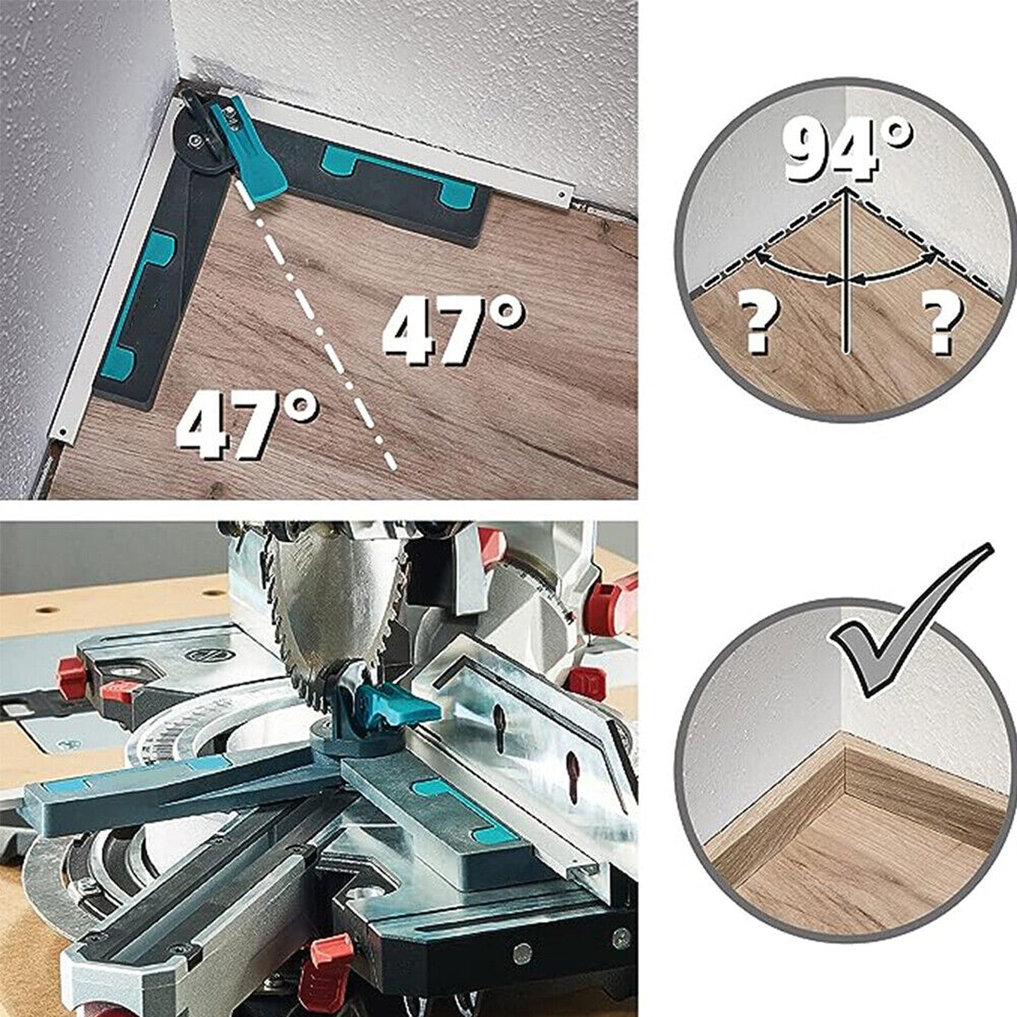Carpentry Adjustable Angle Measuring Miter Gauges Tool