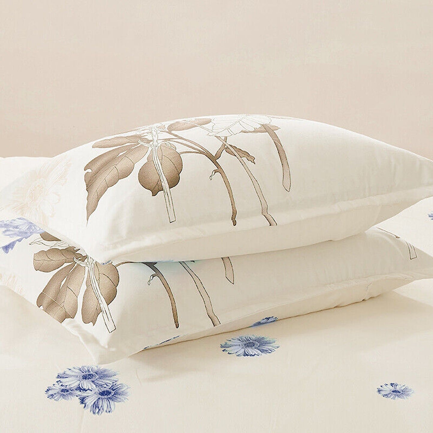 Floral Pattern Bedding Set Soft Quilt Duvet Cover for Queen and King Size Beds