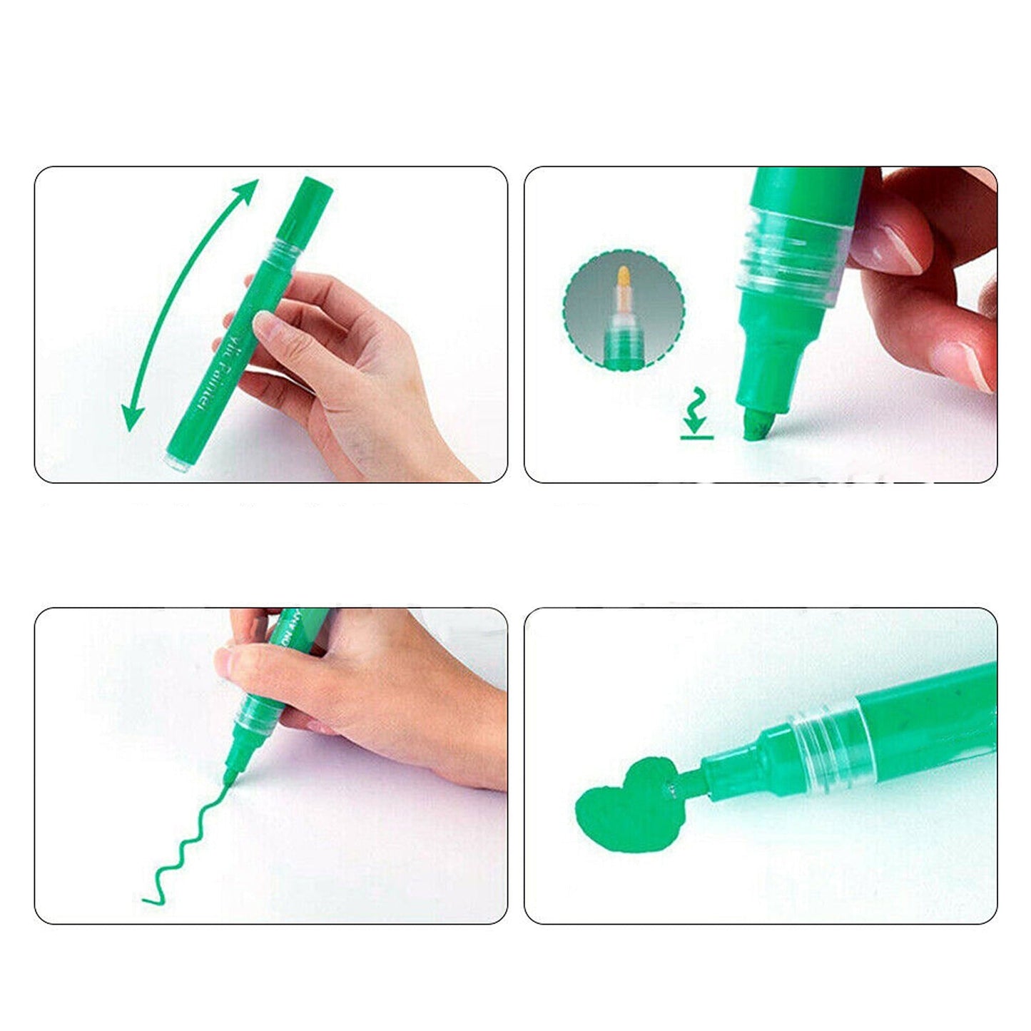24pcs Stone Glass Rock Acrylic Paint Pens Colour Set for Rock Painting
