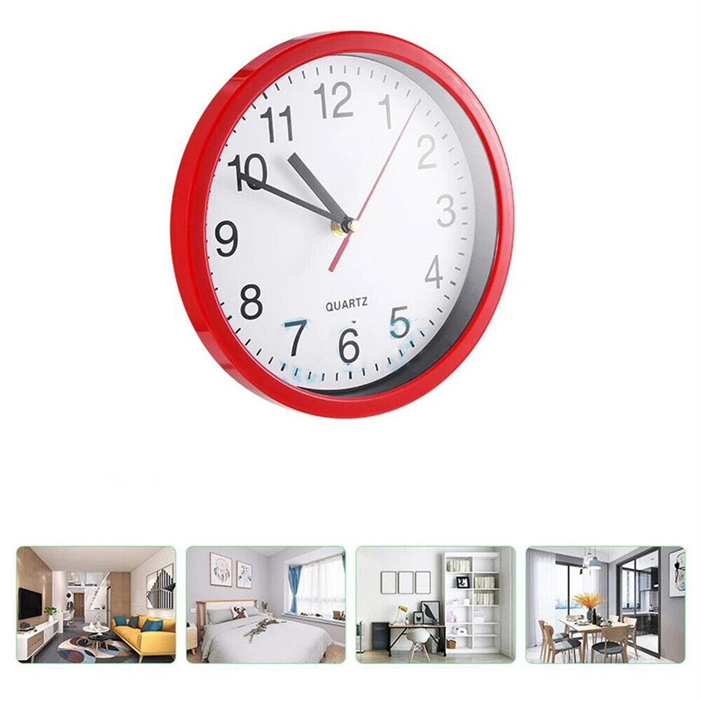 Silent Non-Ticking Quartz Wall Clock for Indoor Use