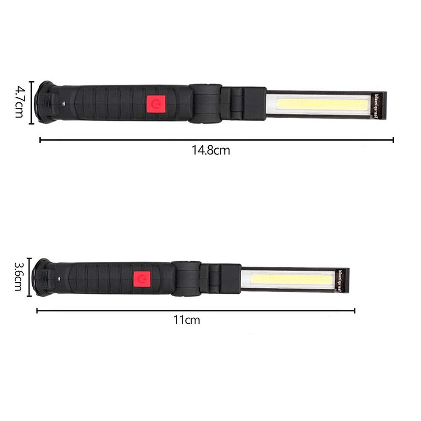 Magnetic COB LED Flashlight Rechargeable Hand Torch Work Light
