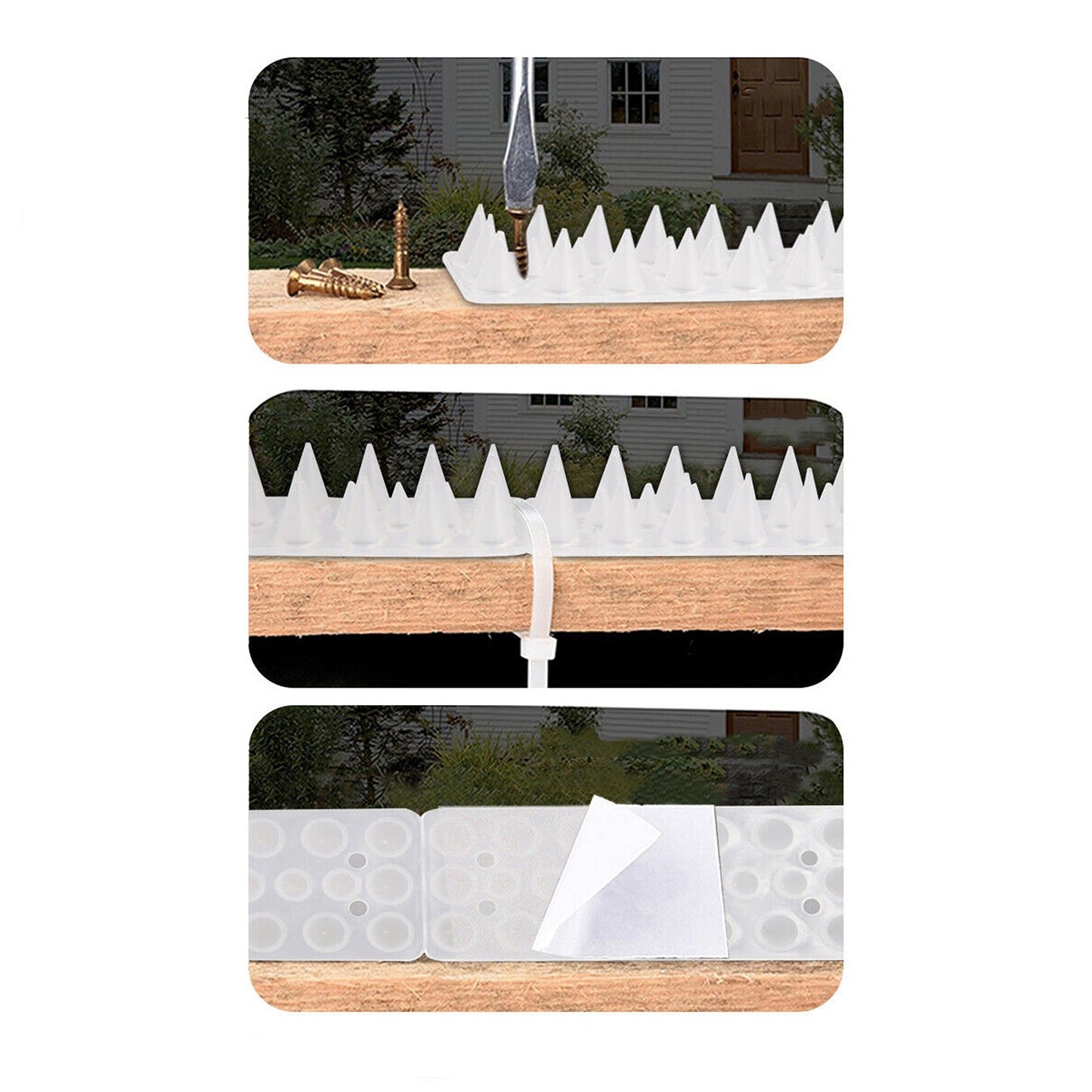 10pcs Bird and Pest Control Spikes Security Spiked Fence for Human Cat and Mouse