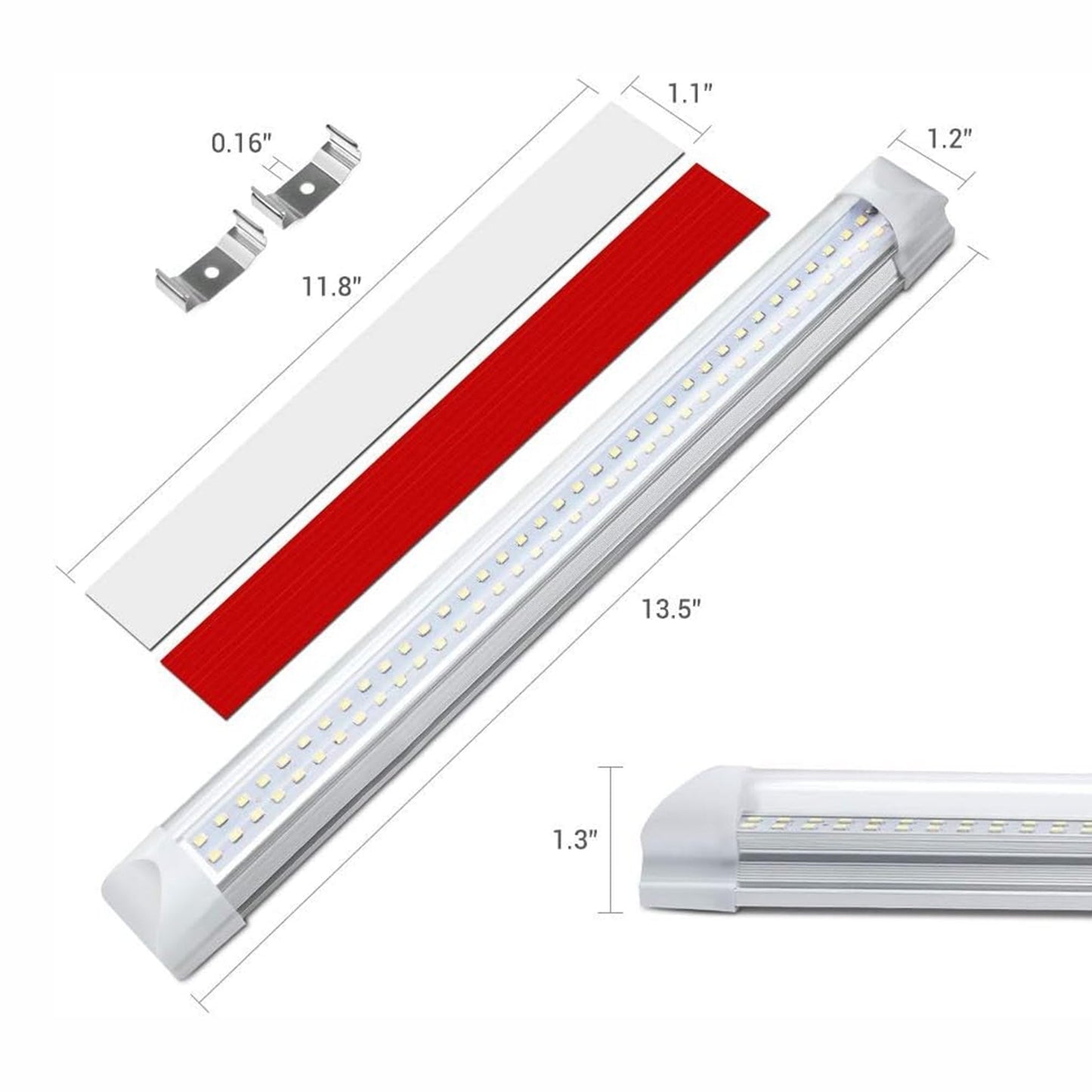 2pcs 12V LED Strip Light Bar for Caravan Camping Fishing 72 LEDs