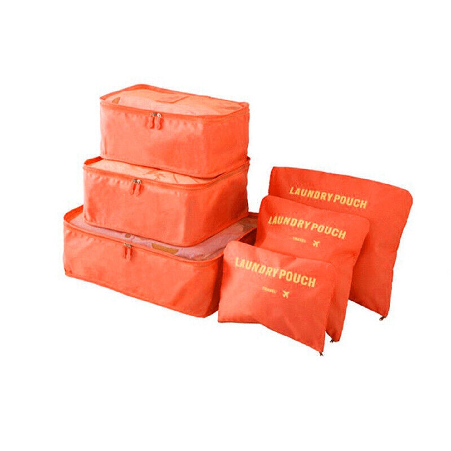 Six-Piece Travel Organizer Cubes for Efficient Luggage Packing