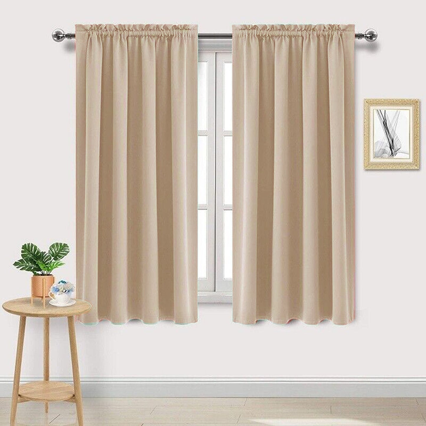 Yellow Thermal Insulated Blackout Curtains with Pinch Pleat