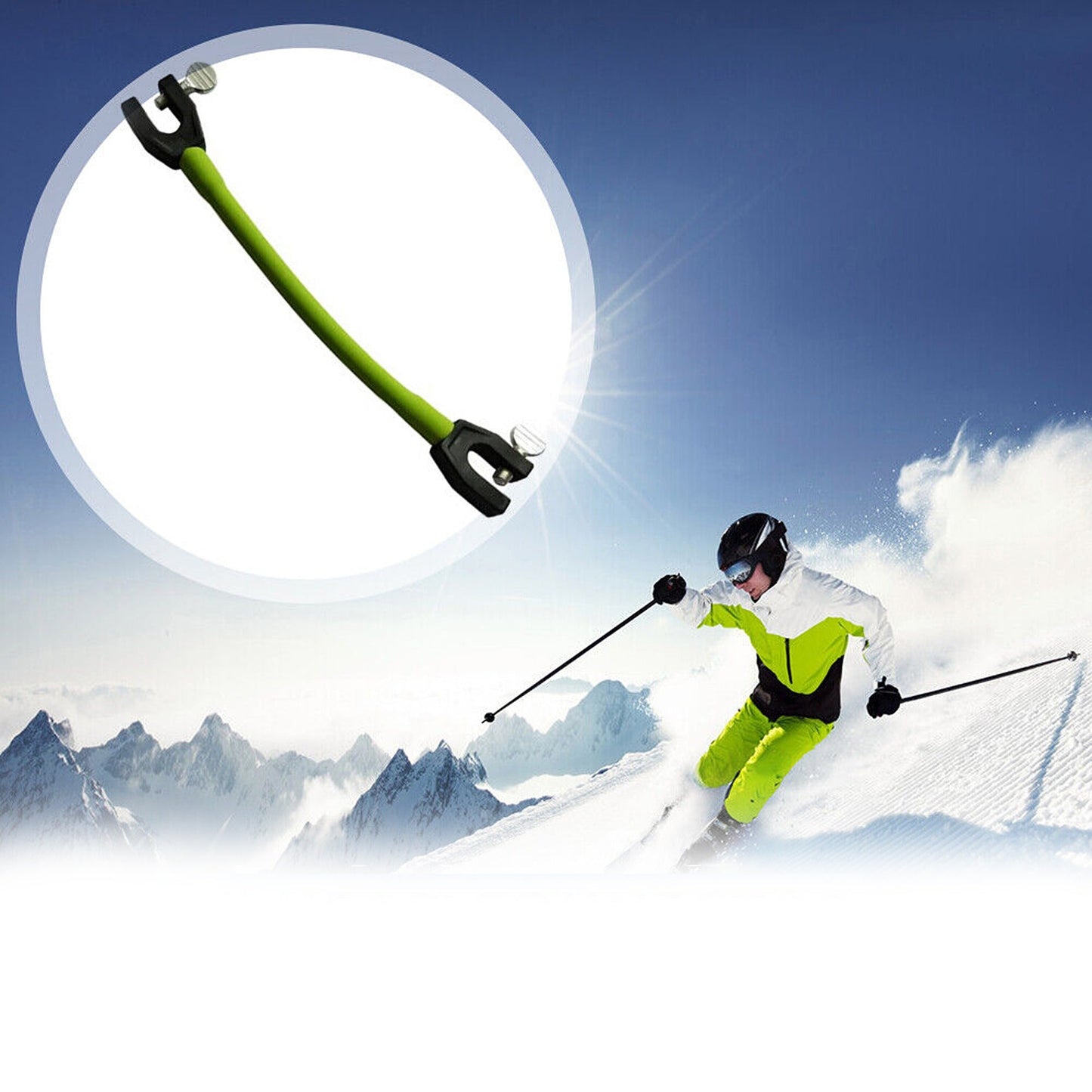 Winter Ski Tip Connector Elastic Clip for Kids Beginner