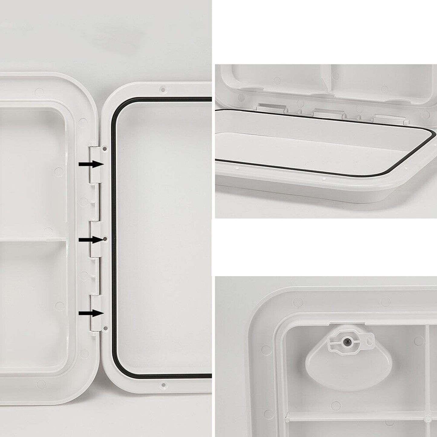 Service Access Hatch with Lockable Door for Caravans and RVs Storage Solution