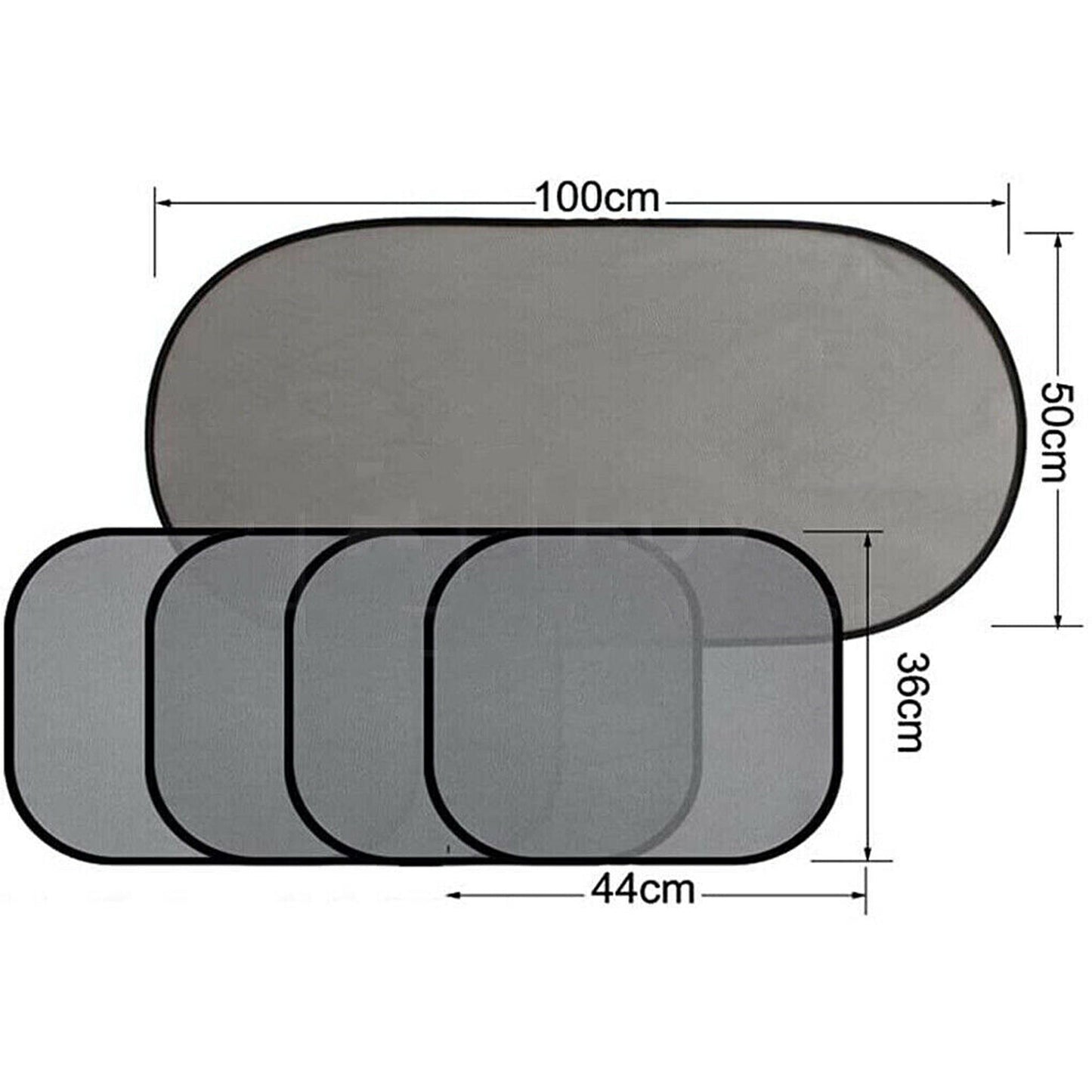 5-Pack UV Protection Mesh Window Sunshade for Cars