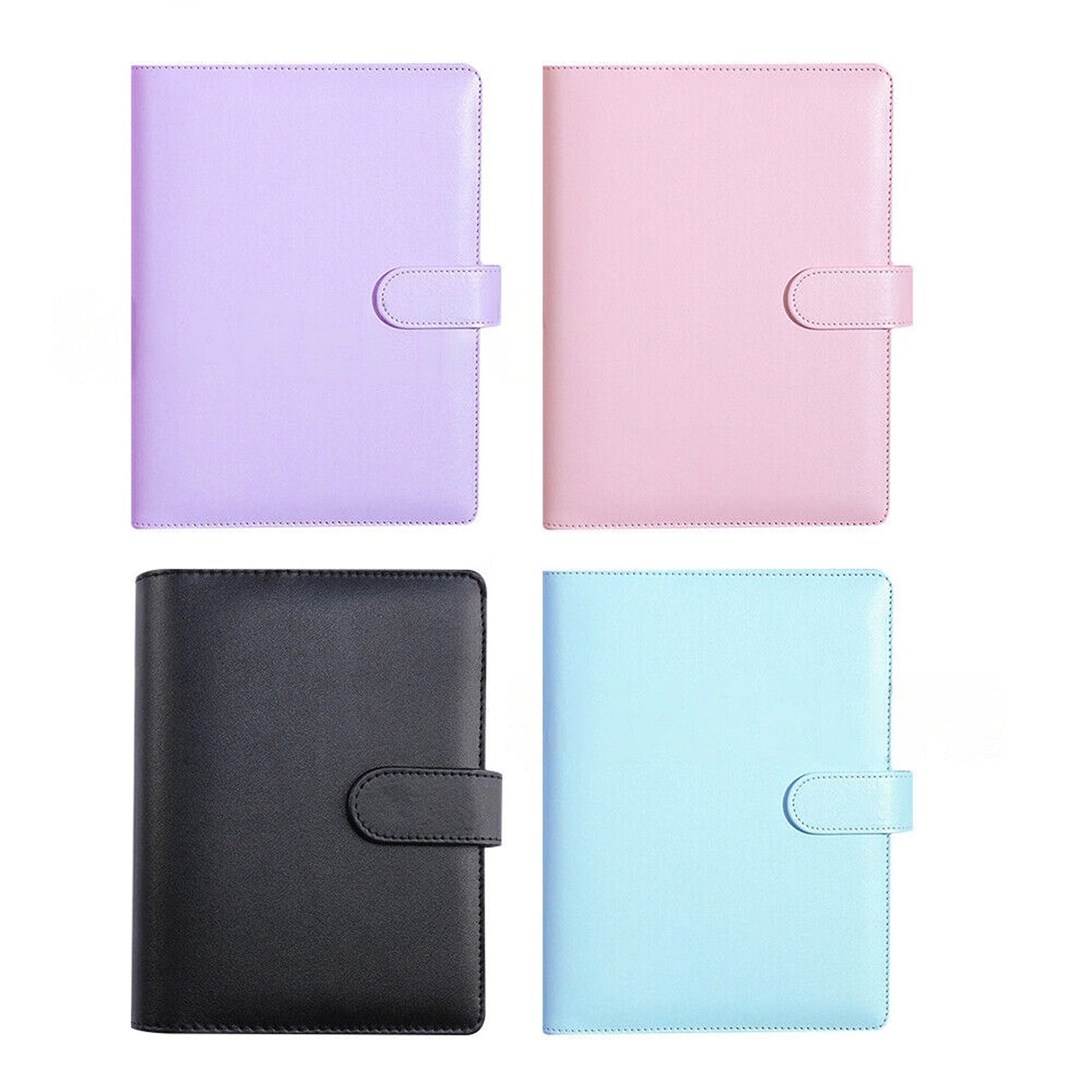 Budget Planner Binder with Cash Pockets PU Leather Notebook A6