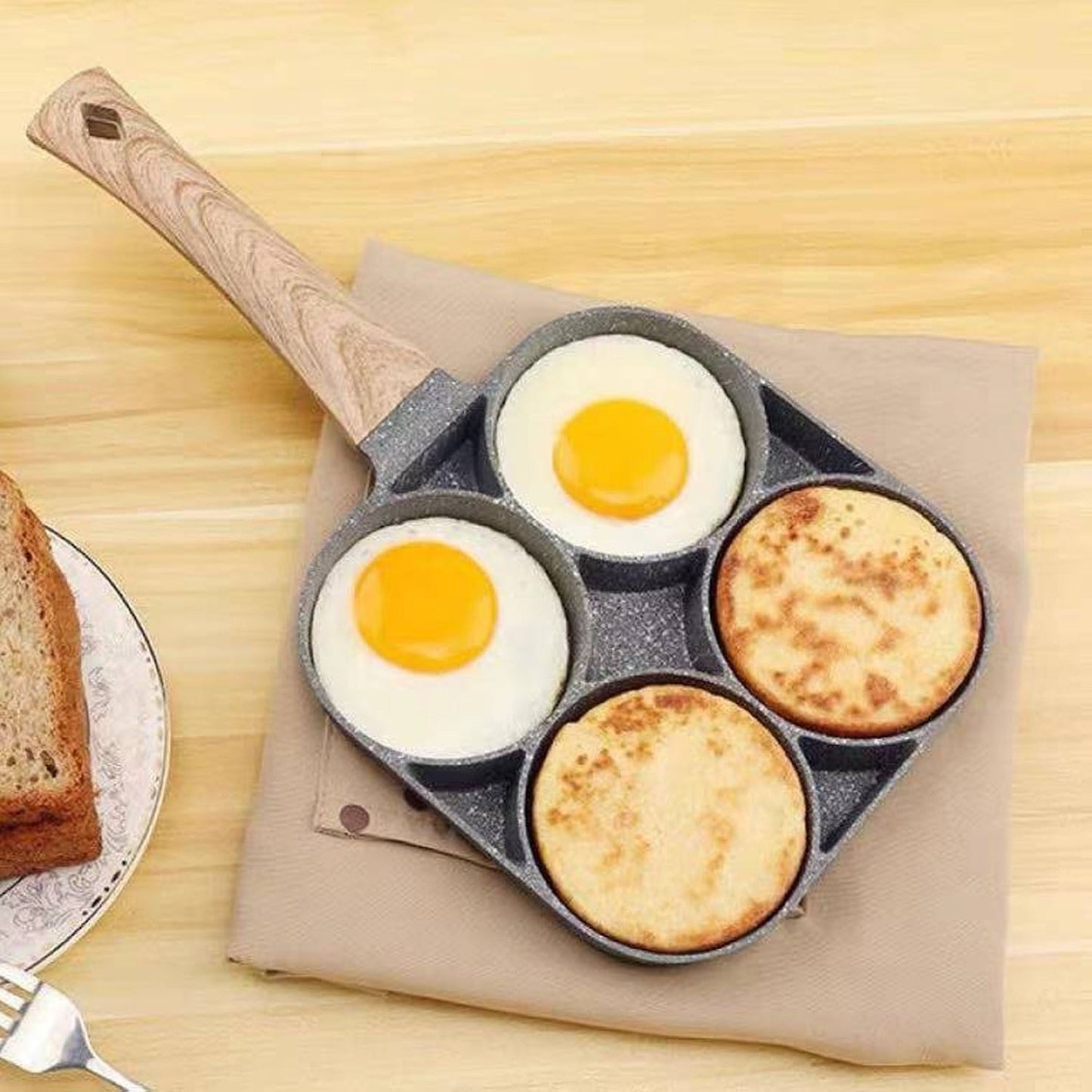 Non-Stick 4 Cup Breakfast Egg Pancake Cooking Pan