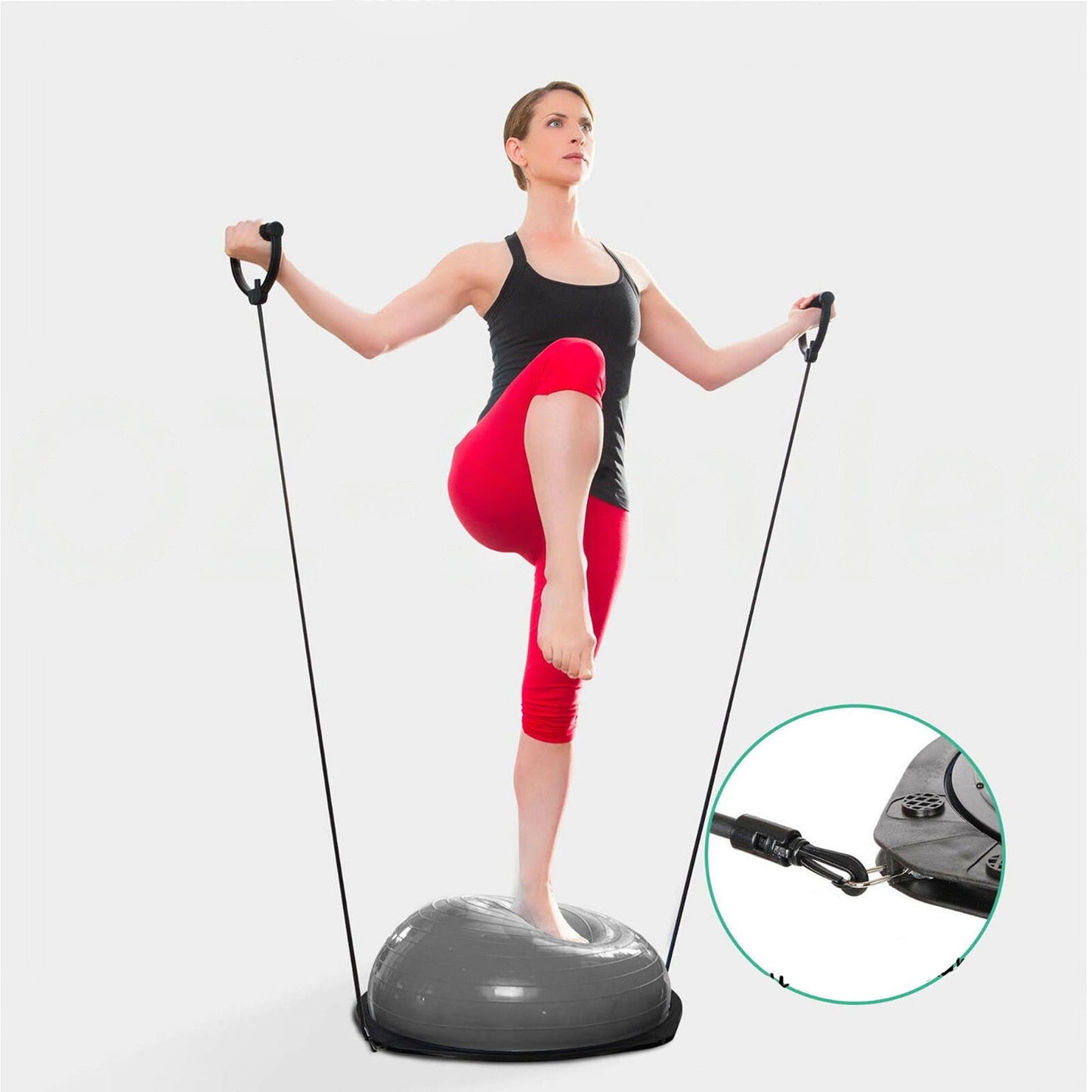 Half Ball Balance Trainer with Pump for Pilates and Yoga Gym Exercise