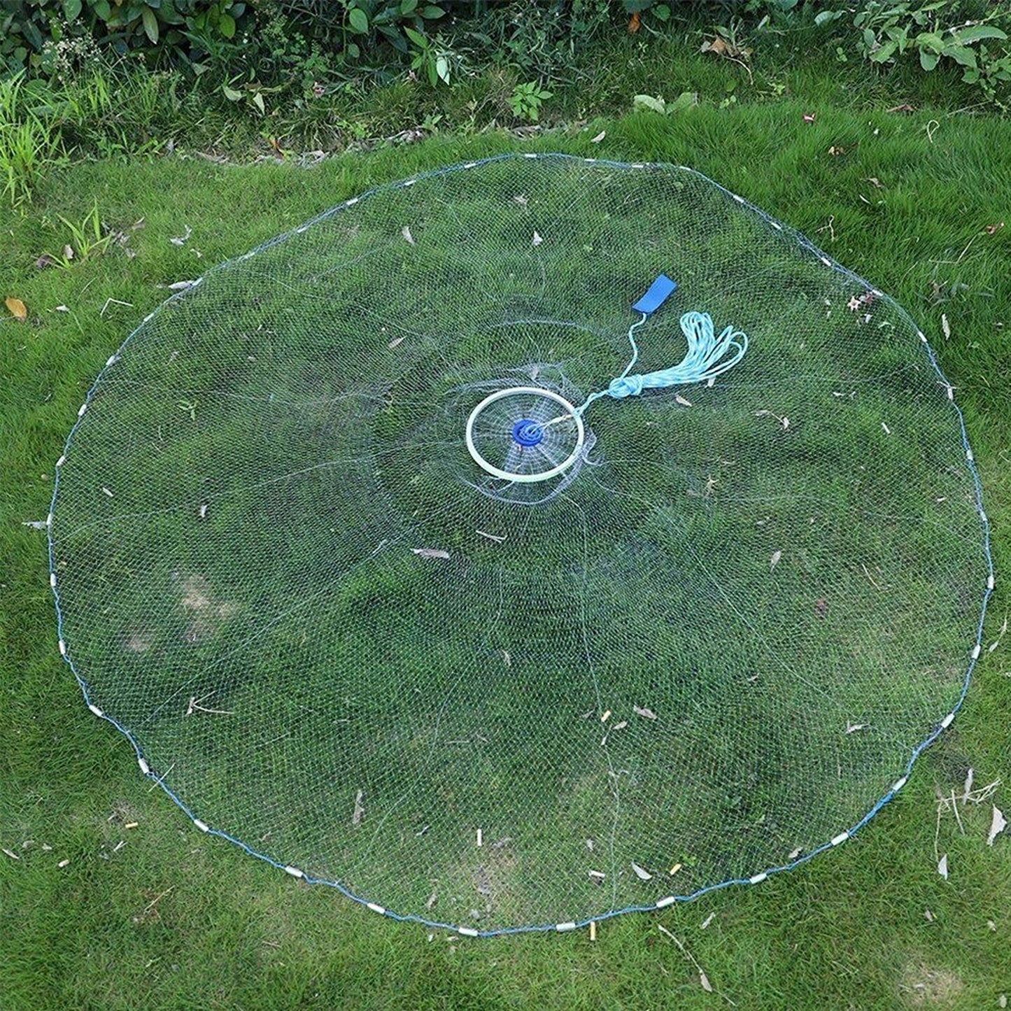 Clear Fishing Throw Mesh Cast Net with Mono Chain Spread 4 to 6ft