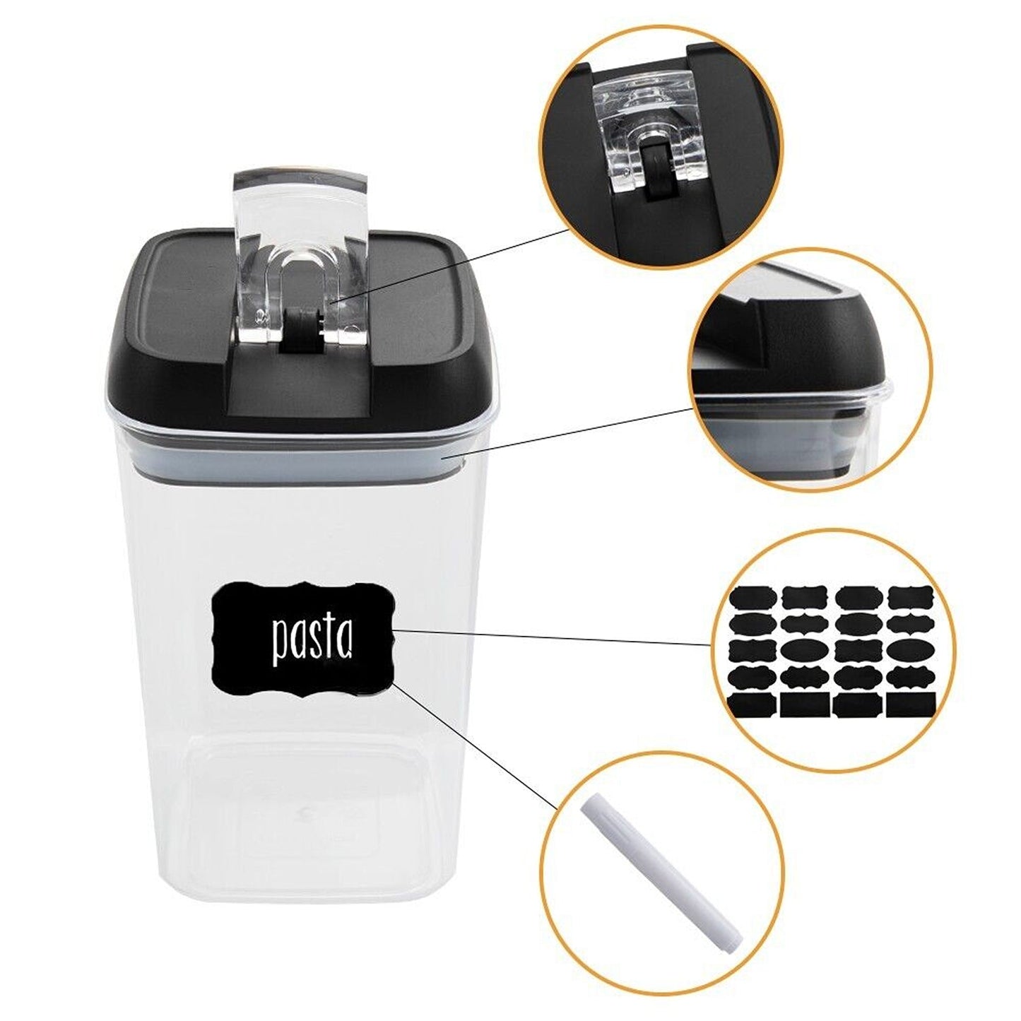 14-Piece Kitchen Pantry Organization Set Airtight Food Storage Containers