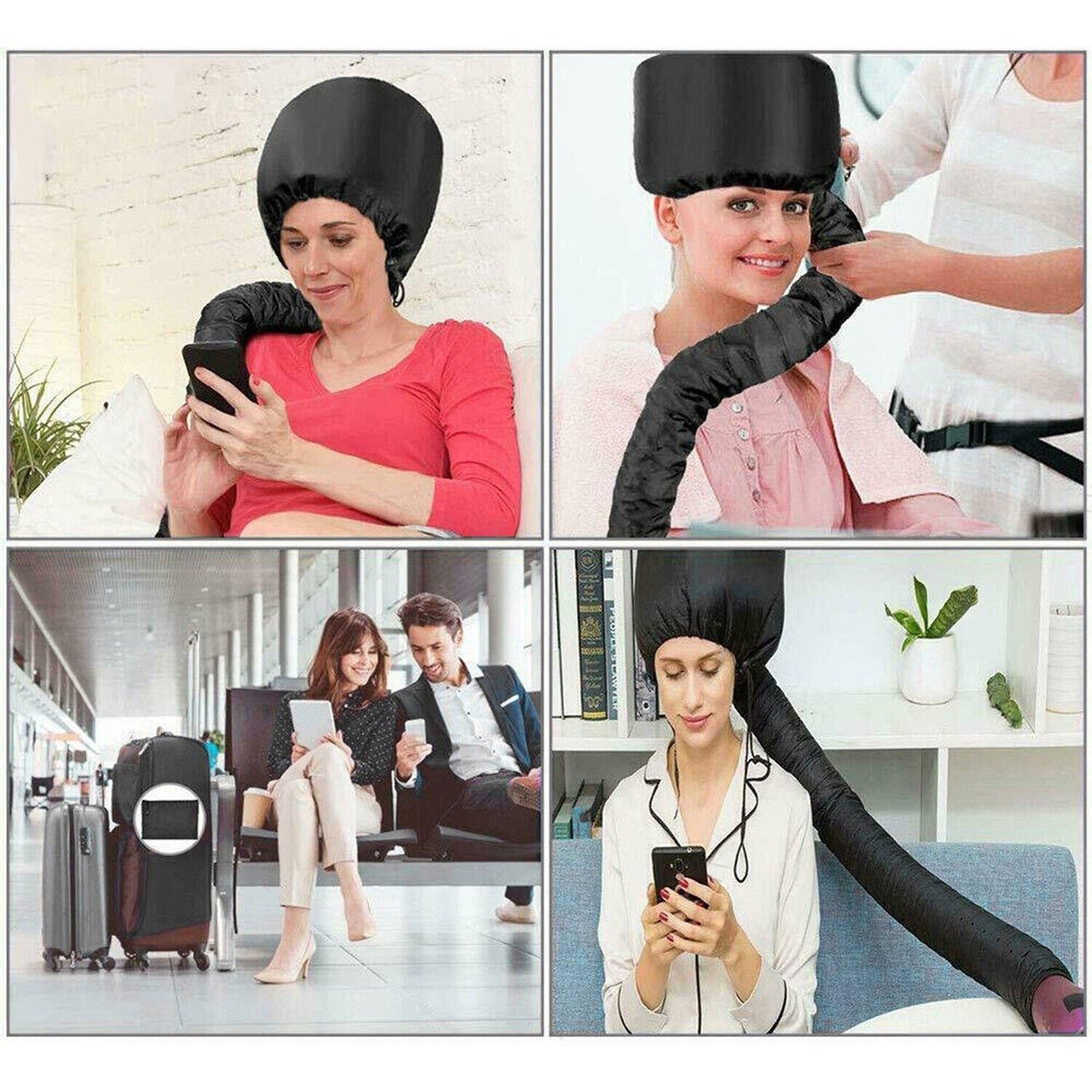 Soft Bonnet Hair Drying Cap Women Blow Dryer Hood for Home Hairdressing