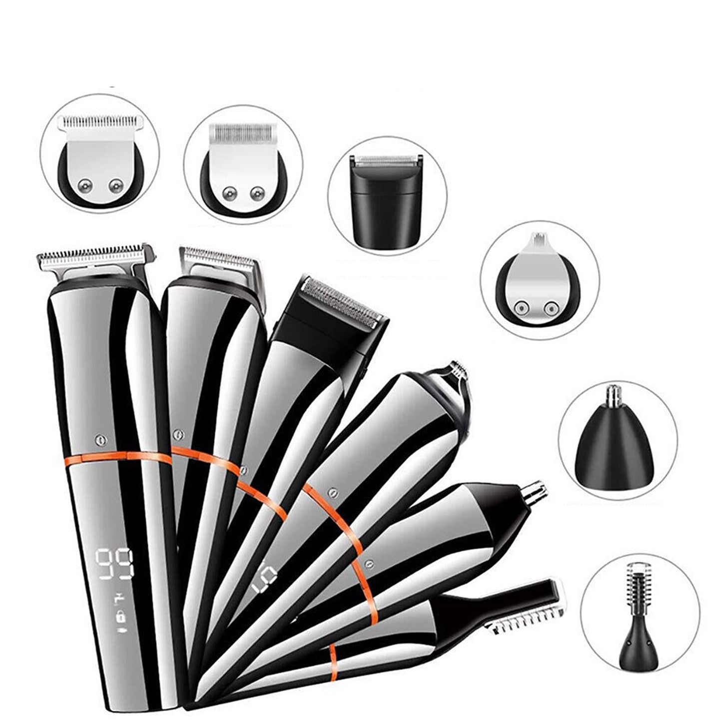 Multi-Functional Men Grooming Kit with Beard Trimmer and Body Hair Clippers