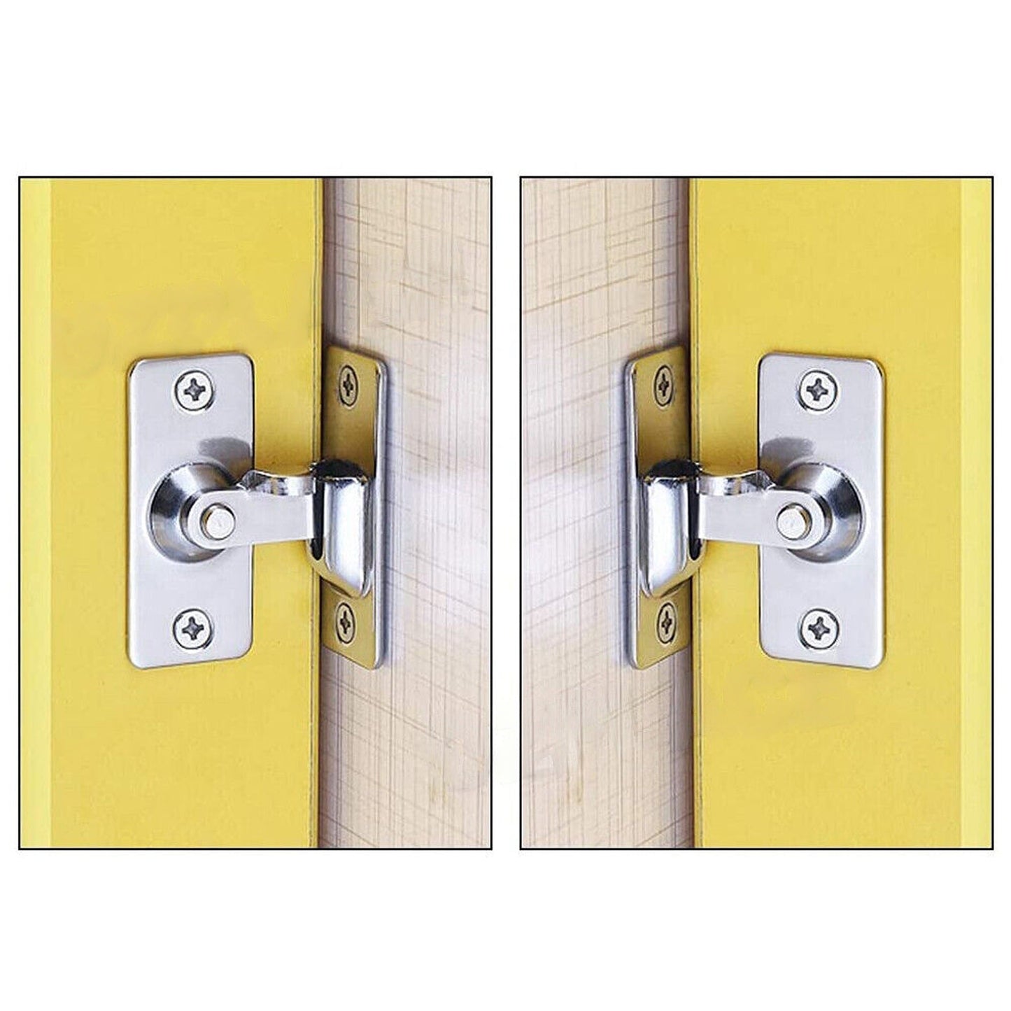 Sliding Door Lock Stainless Steel Right Angle Safety Latch