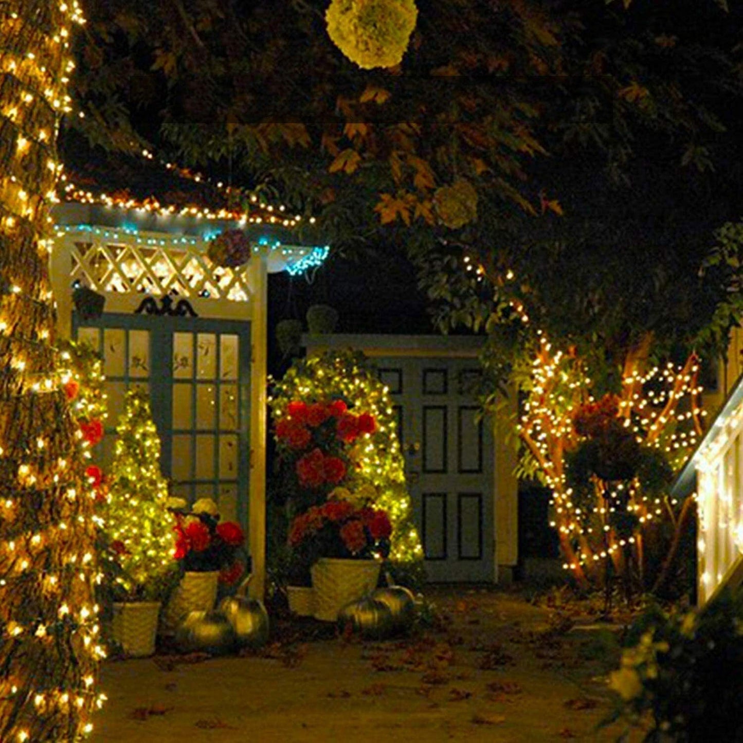 Waterproof Outdoor Solar Fairy String Lights 100 to 500 LEDs 8 Modes