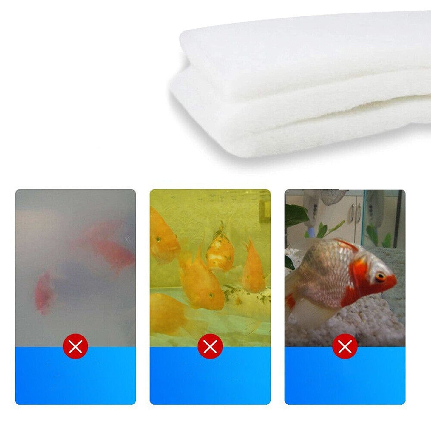 Filter Foam Sponge Media Pad Aquarium Tank Pump 6m Cotton