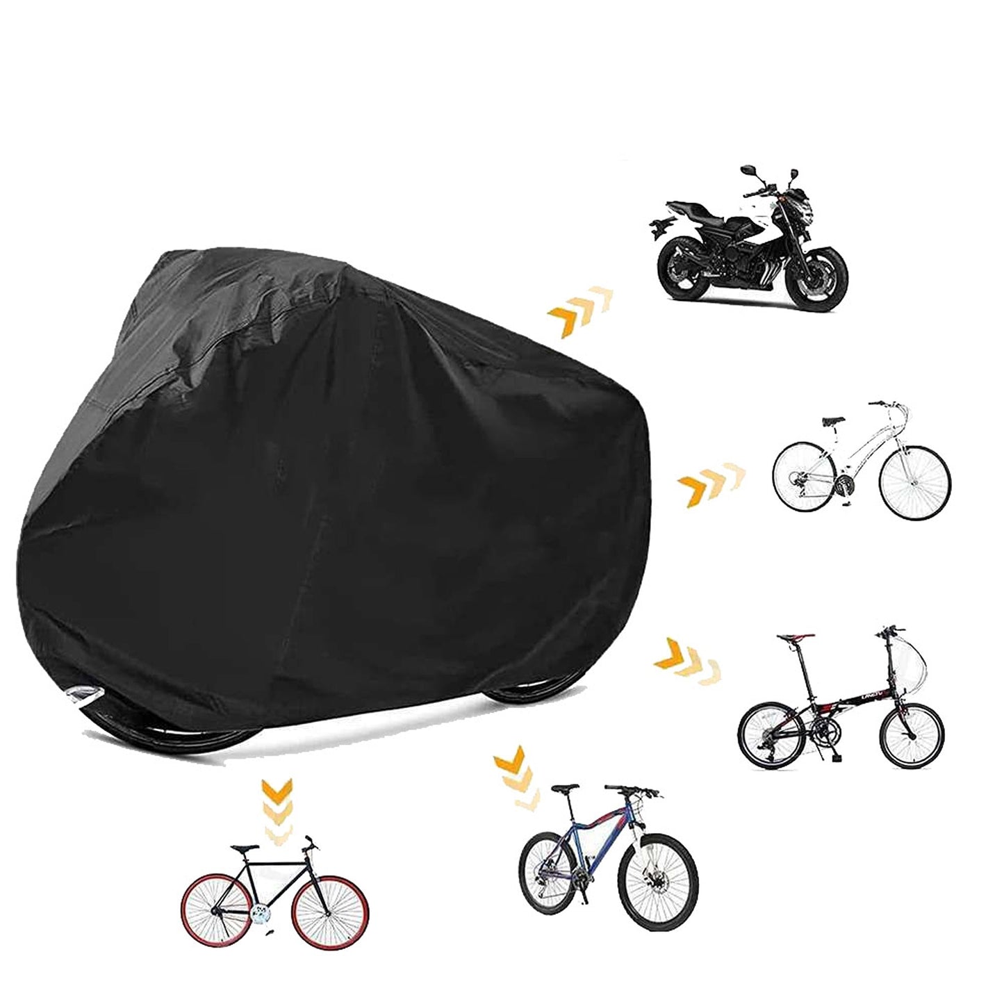Outdoor Bike Cover UV Protective Waterproof and Heavy-Duty Fabric 210T