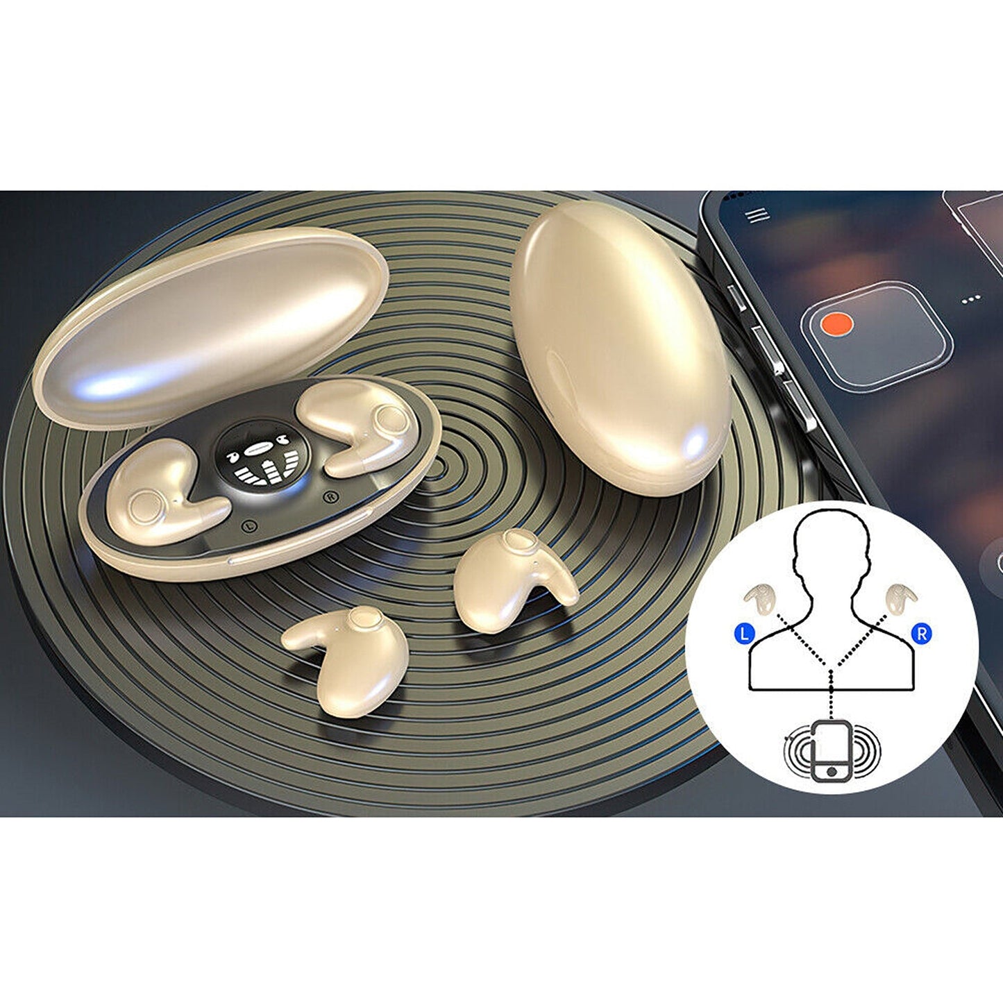 IPX5 Waterproof Wireless Earphone with Double Noise Cancelling