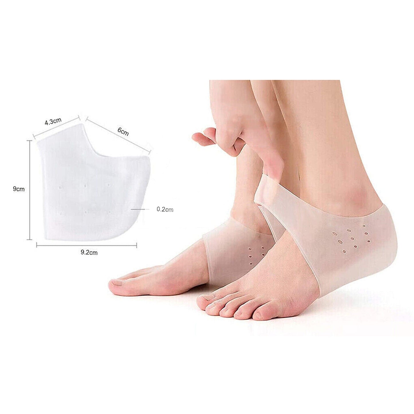 Invisible Increase Heel Pad Sock Liners for Height Lift