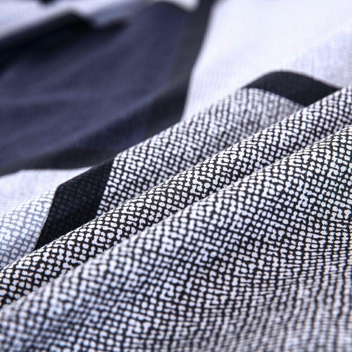Checked Cotton Quilt Duvet Cover Set for Single to King Size Beds