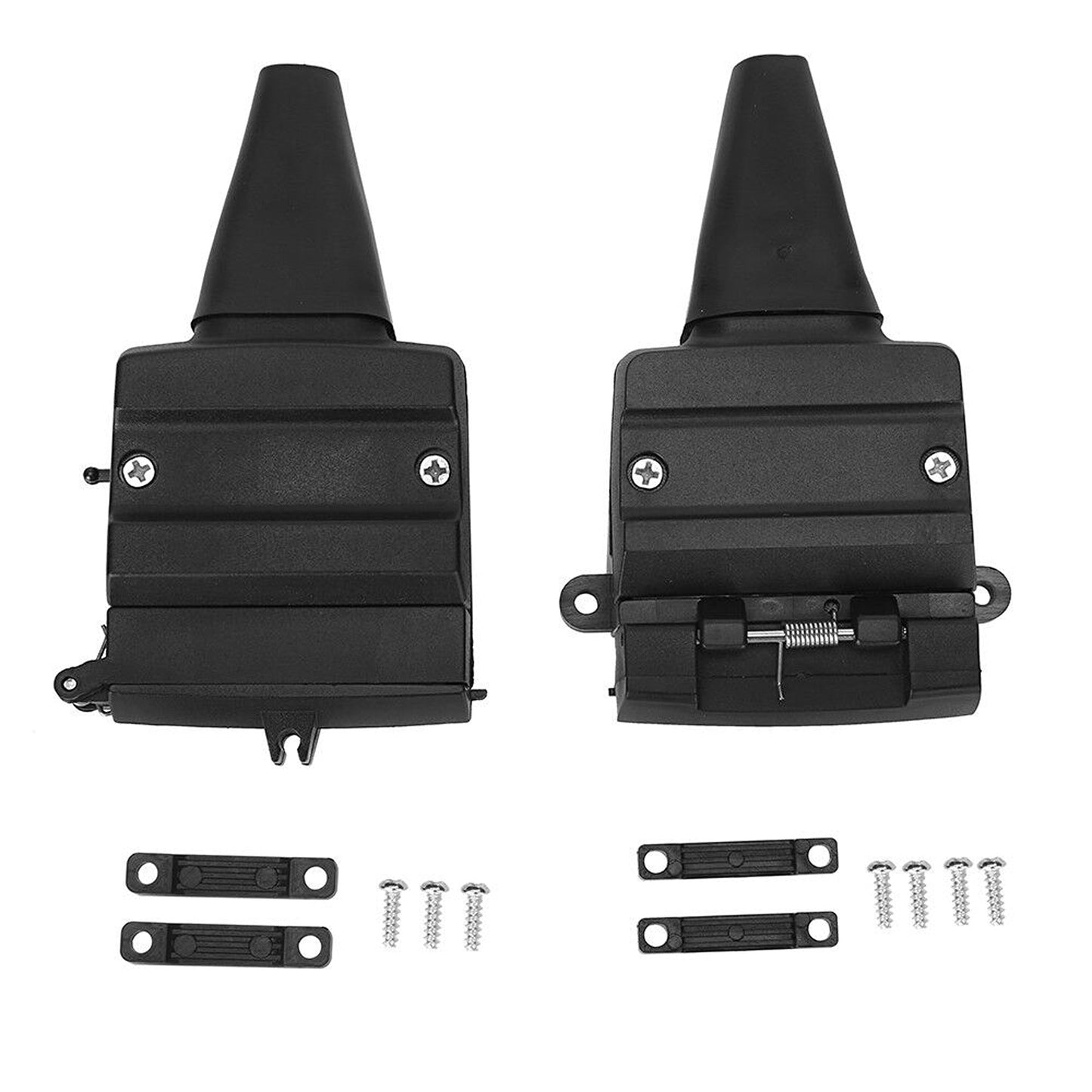 2pcs 12-Pin Flat Trailer Plug Light Adapter Dual Connector Socket