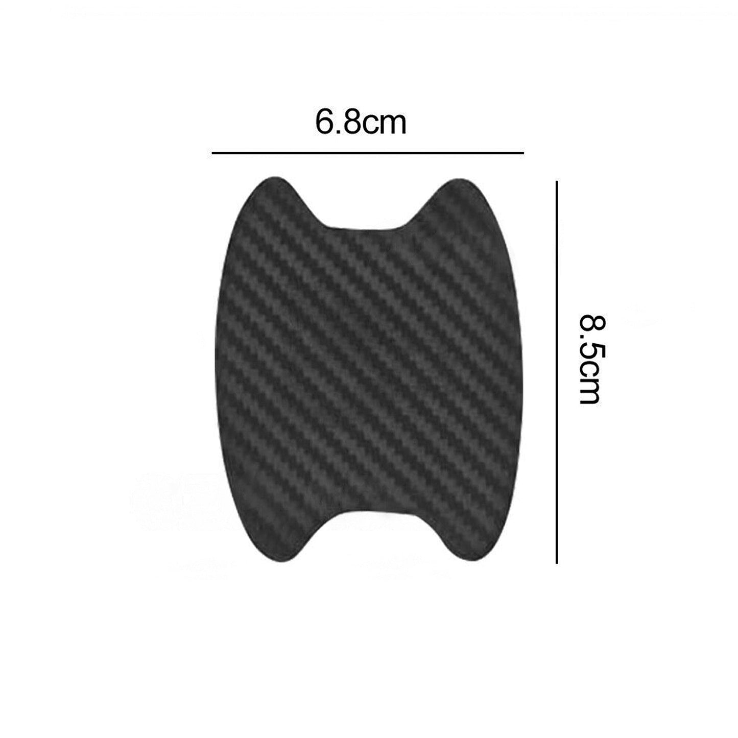 8pcs 3D Carbon Fiber Car Door Handle Scratch Protector Stickers