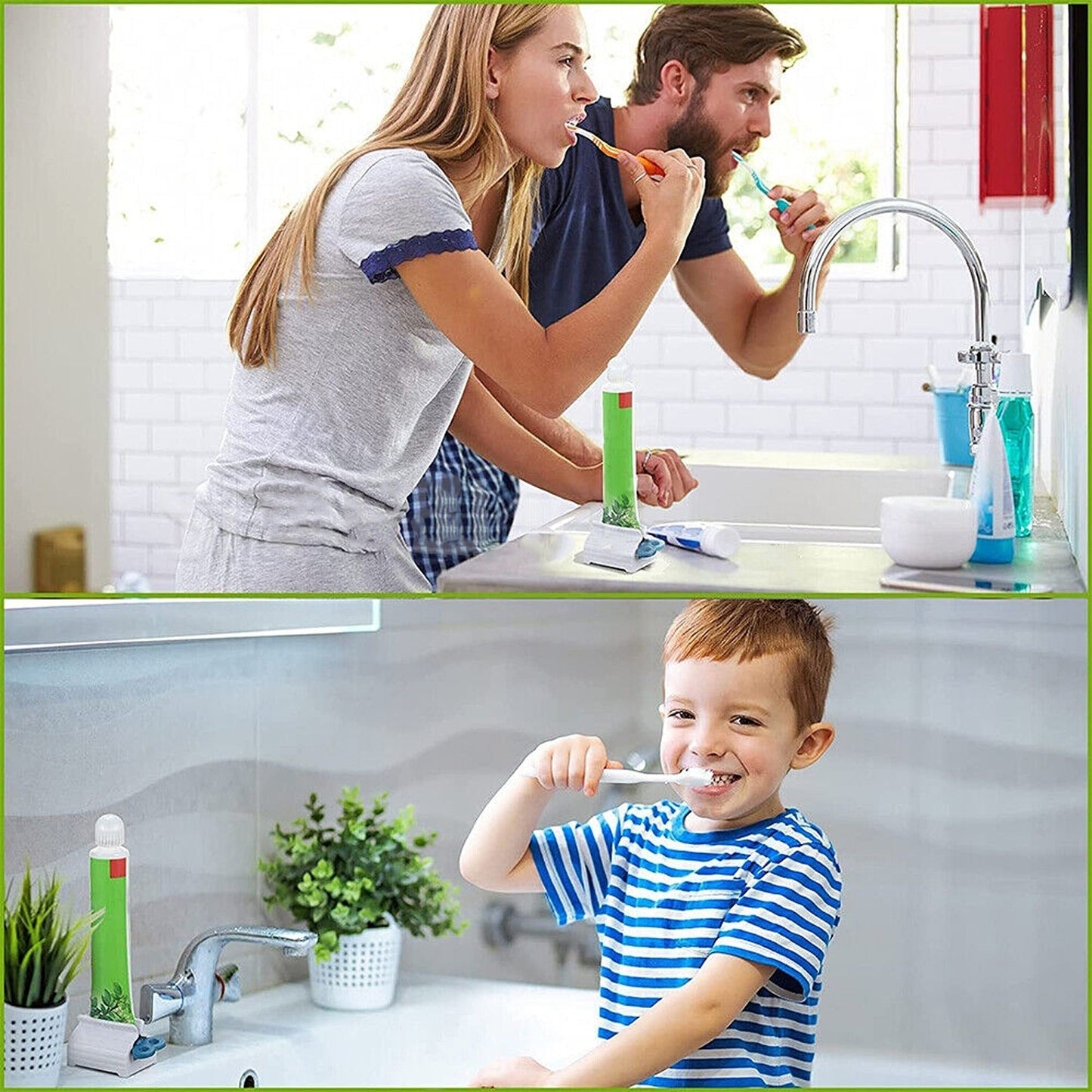 3pcs Easy Use Toothpaste Tube Squeezer Rolling Bathroom Dispenser