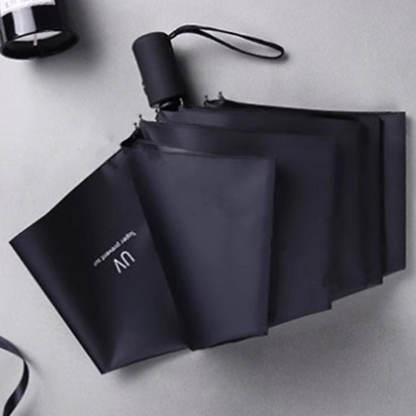 Compact Windproof Automatic Folding Umbrella with 8 Durable Fiberglass Ribs