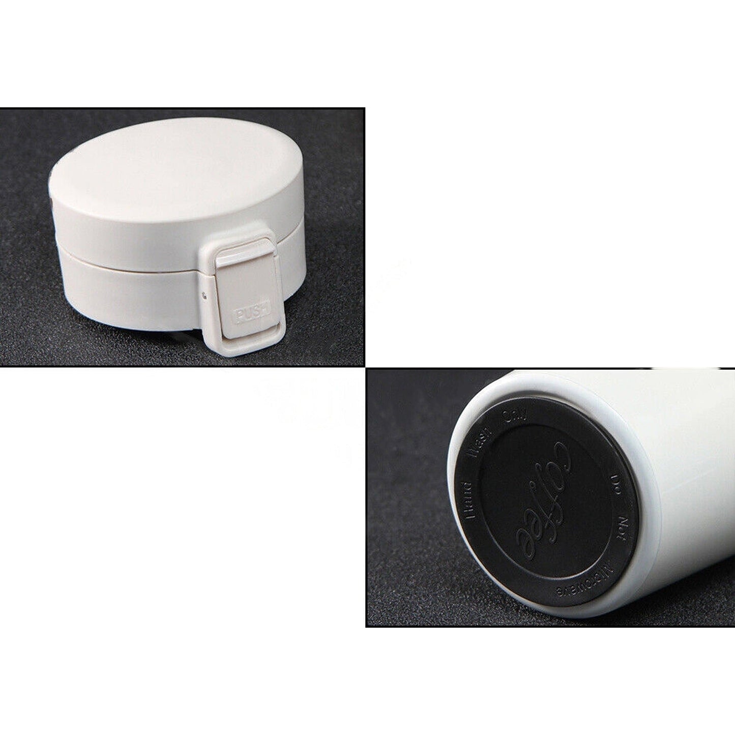 White Double Wall Stainless Steel Coffee Mug Insulated Travel Cup