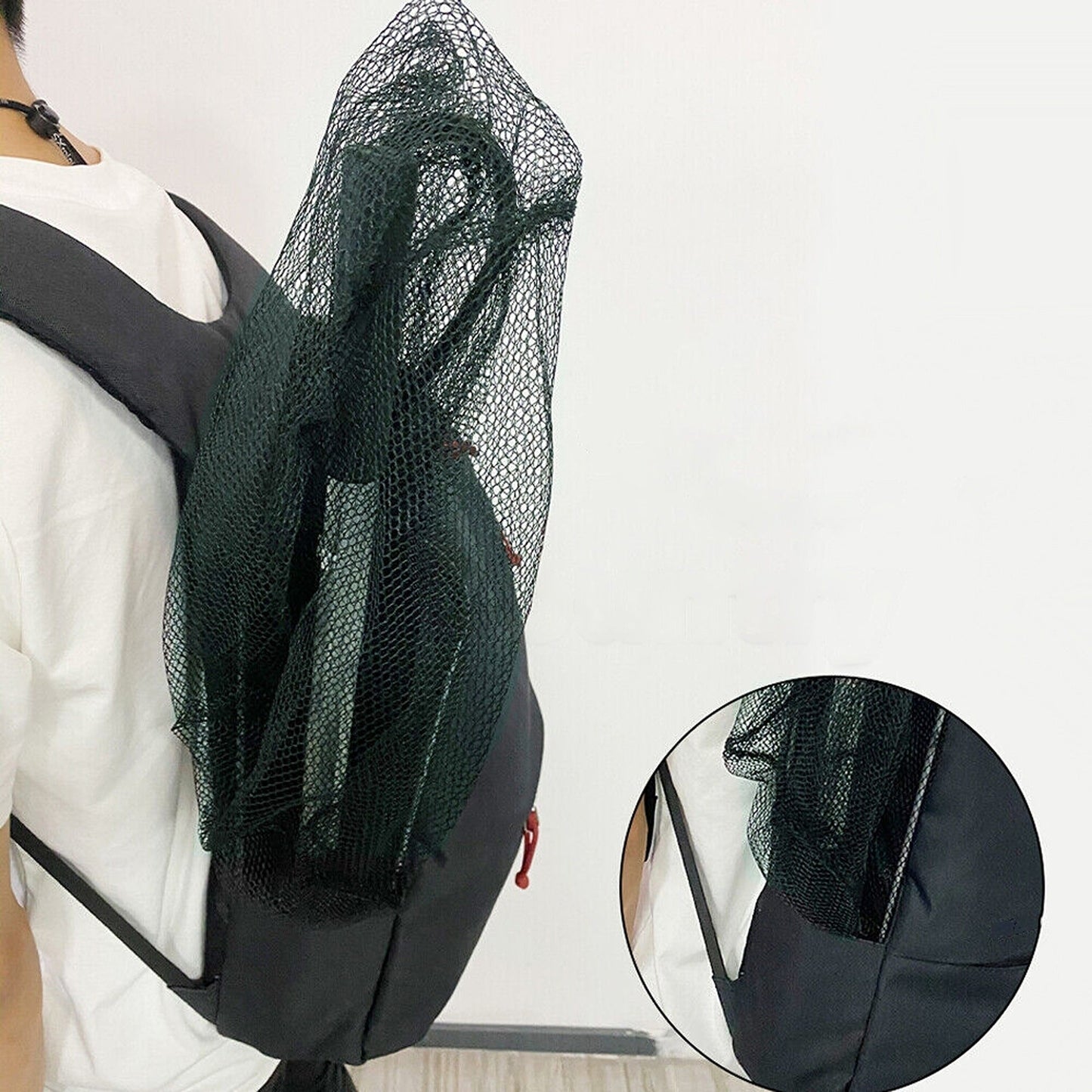 Telescopic Pole Fishing Landing Net Lightweight Portable Mesh