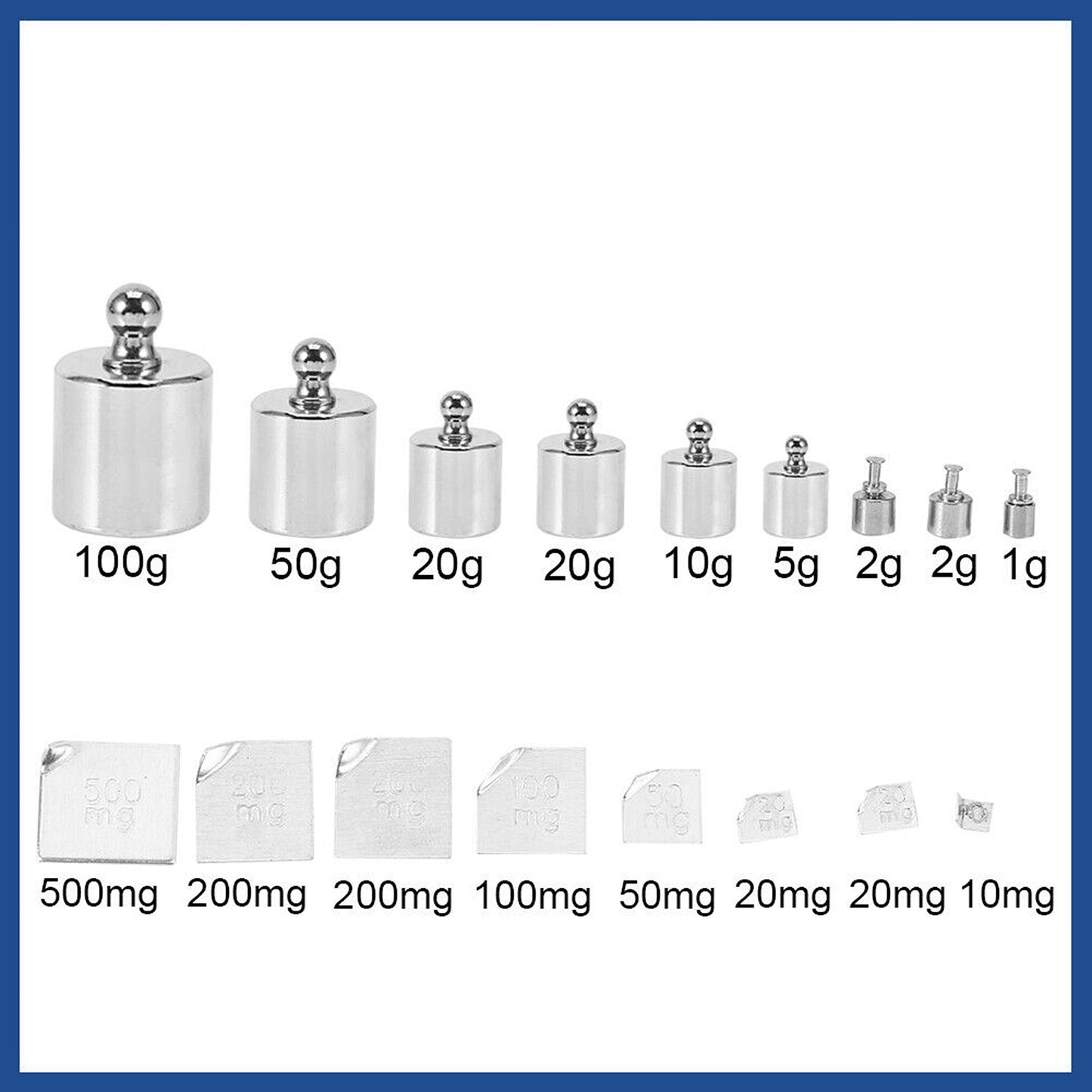 Precision Calibration Weights Set for Scales Multiple Sizes 1-500mg