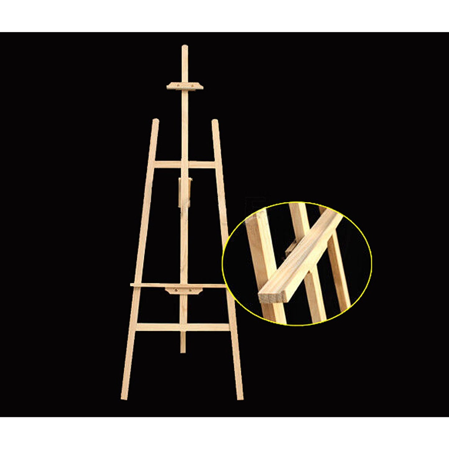 Adjustable Pine Wood Easel for Artists Art Display Painting Stand