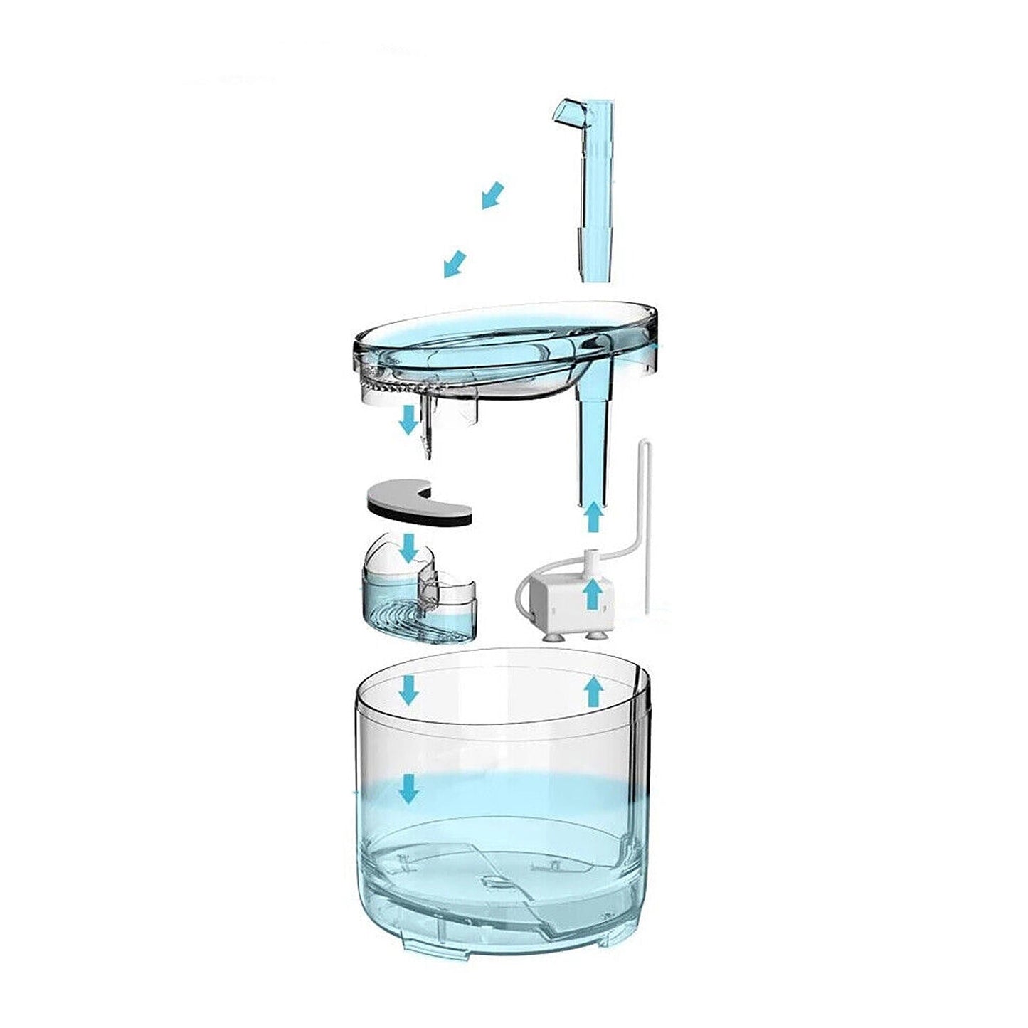 Automatic Electric 2L Pet Water Fountain Cat Dog Sensor Drink Dispenser Filter