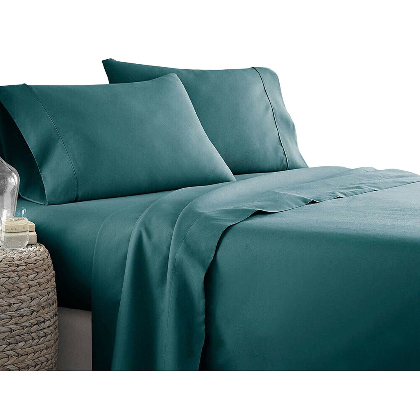 Biscay Blue Egyptian Cotton Ultra Soft Sheet Set - Flat and Fitted