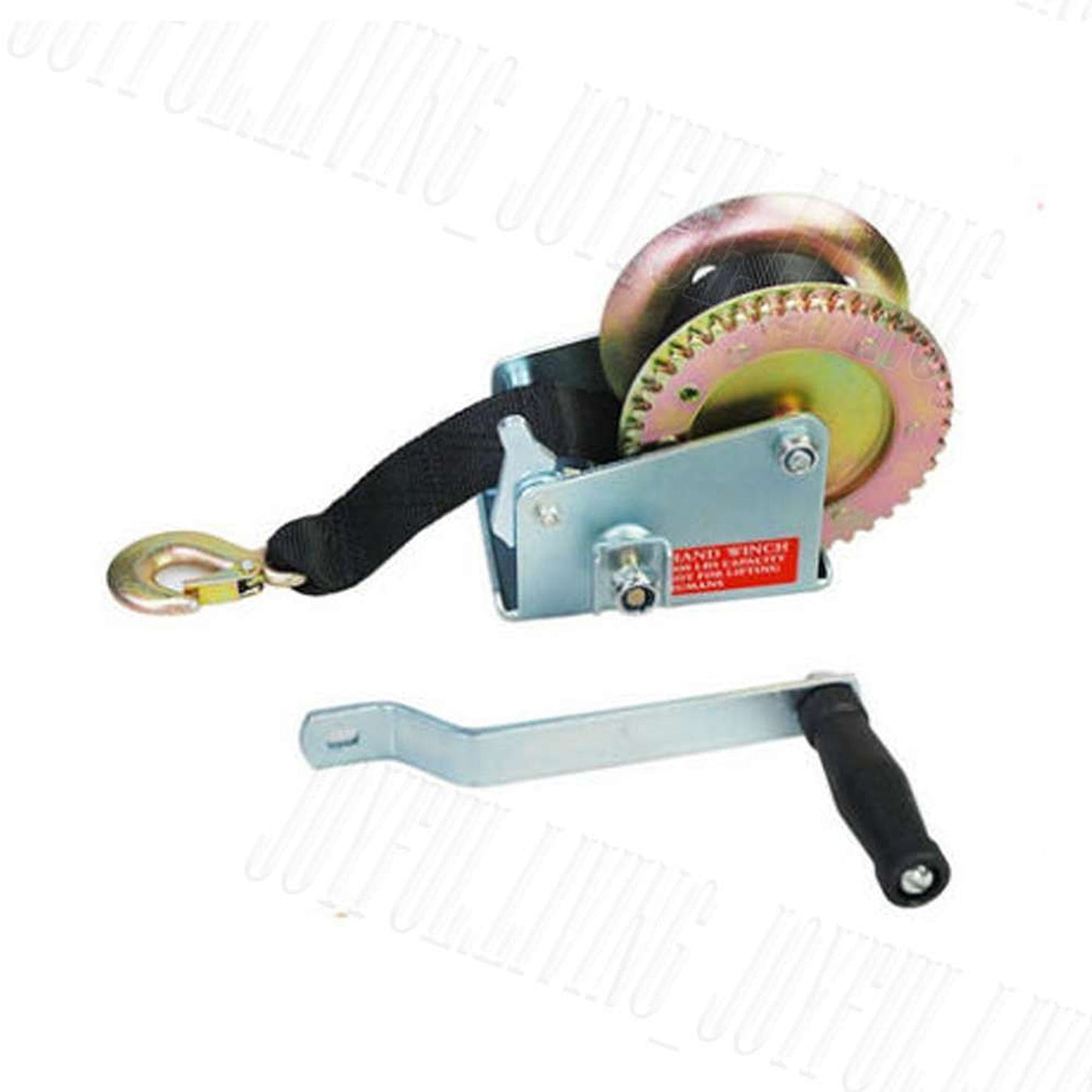 Manual 2-Way Synthetic Strap Hand Winch for Cars Boats and Trailers