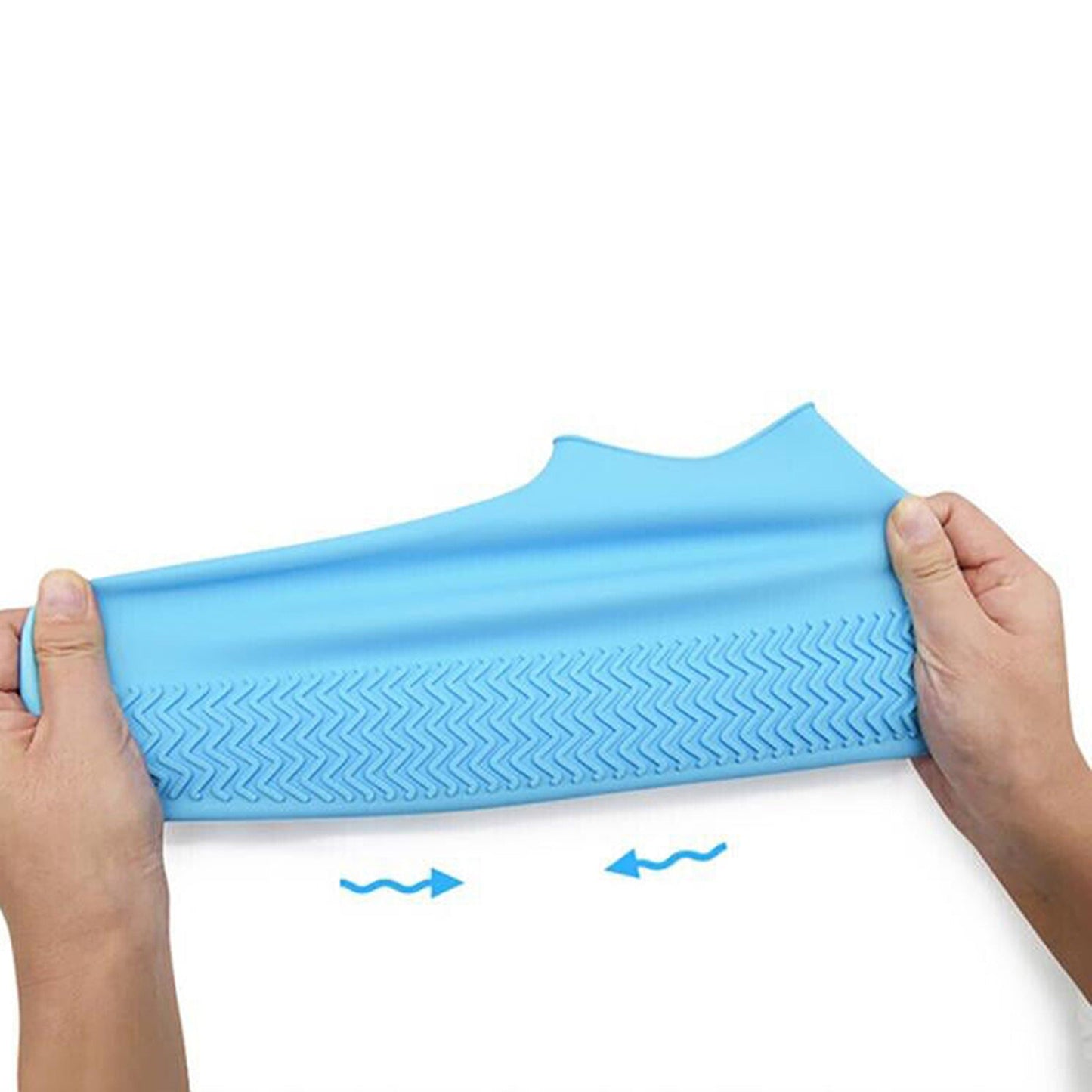 Rain-Proof Non-Slip Silicone Shoe Covers Blue Water Protective Footwear