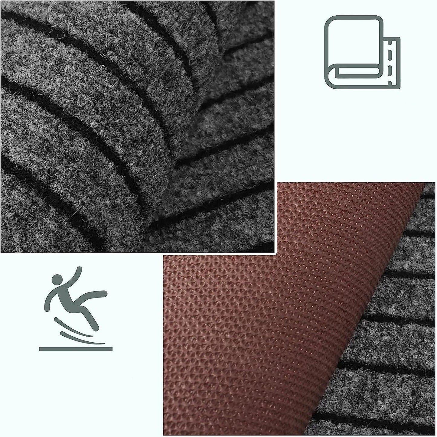 Non Slip Rubber Door Entrance Mat Kitchen Hallway Runner Rug