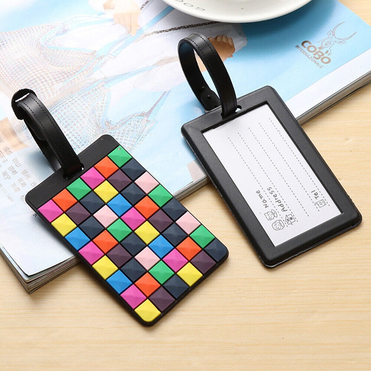 3pcs Plastic Luggage Tags for Travel ID Address Label