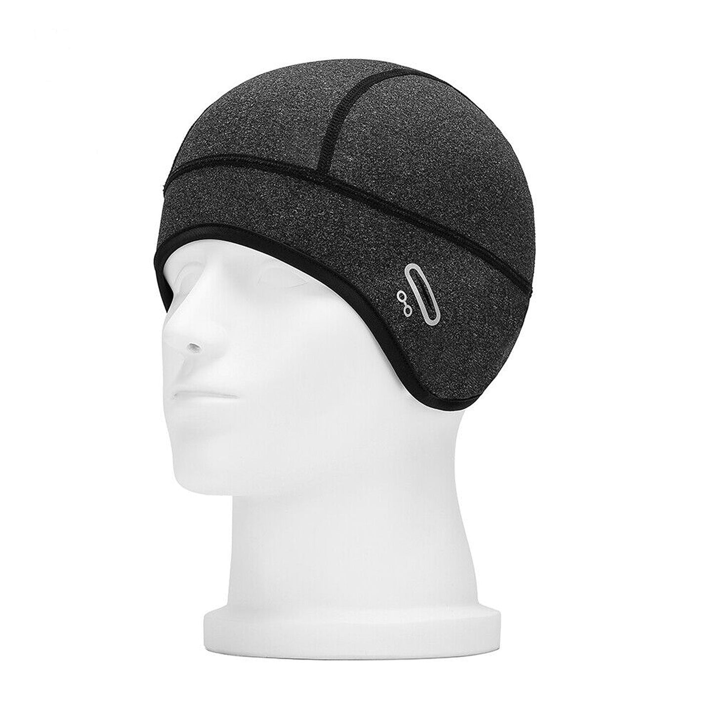 Men Fleece Ear Protection Winter Cap with Glasses Hole for Outdoor Cycling