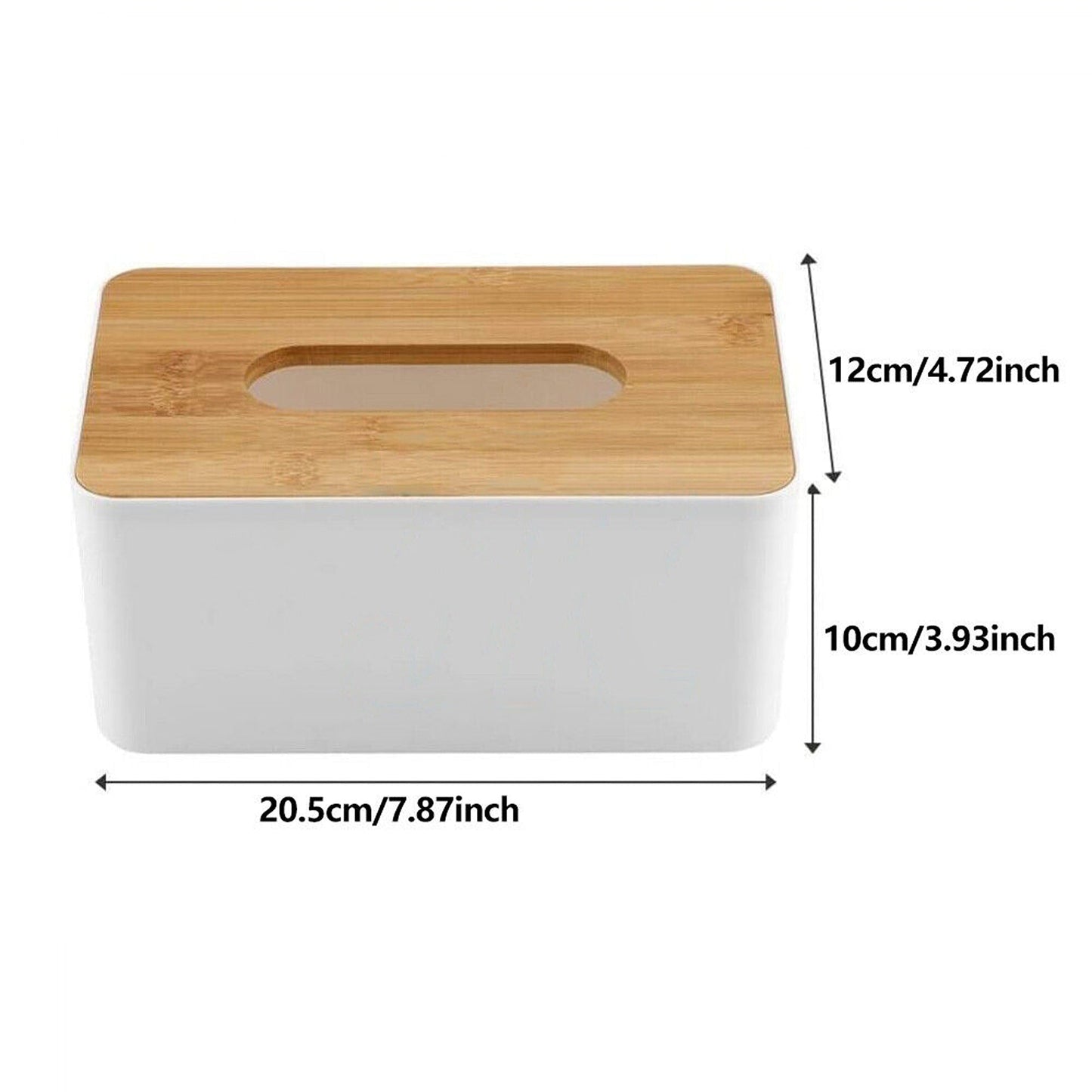 Wooden Tissue Box Cover Paper Napkin Storage Holder Dispenser