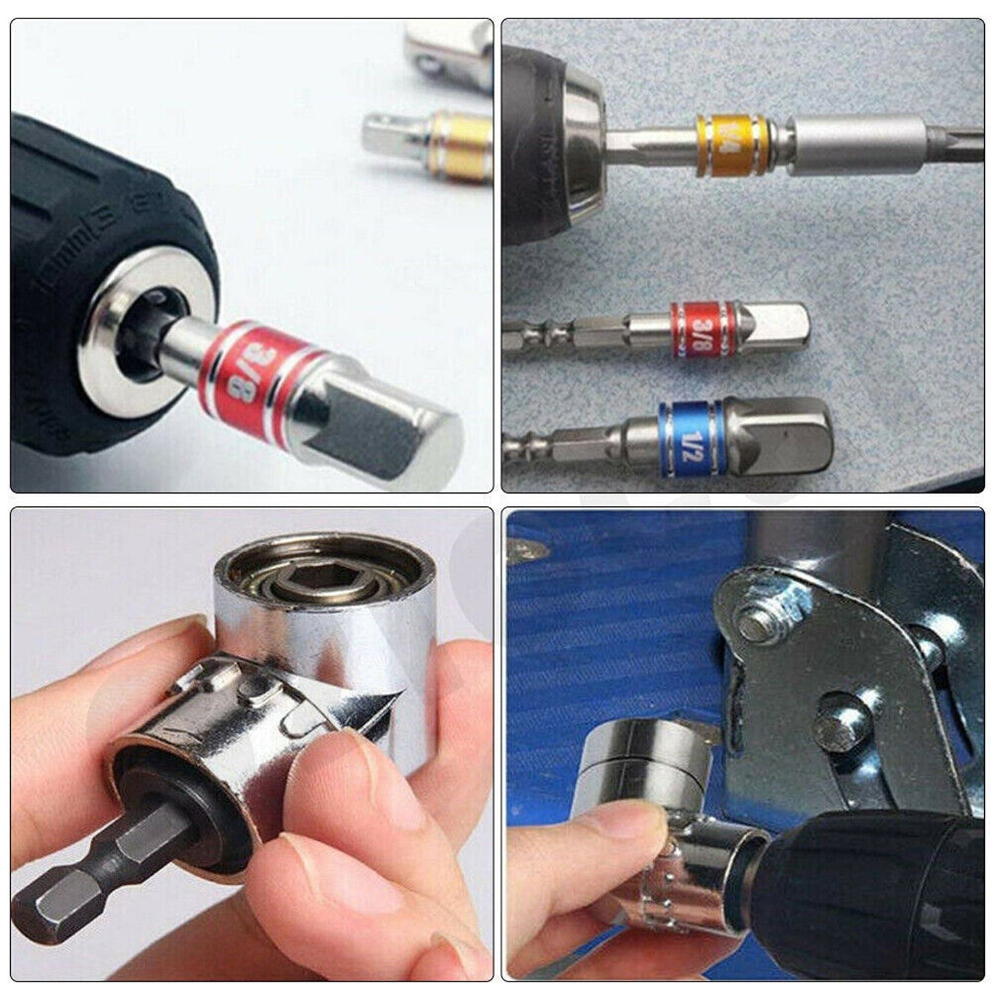 3pcs Impact Driver Socket Adaptor Set Hex Shank Drill Bits