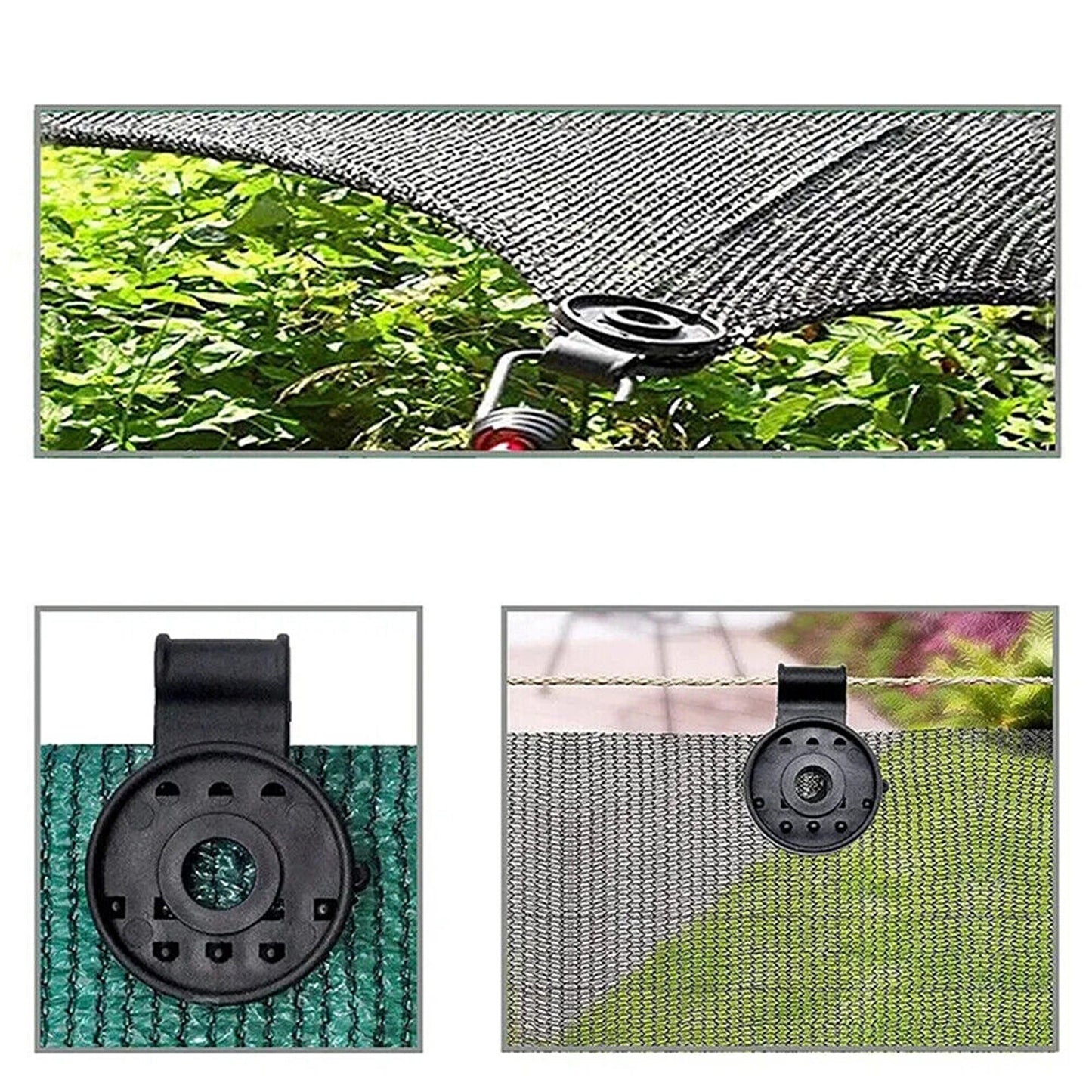 50pcs Greenhouse Shade Cloth Clips Plastic Round Netting
