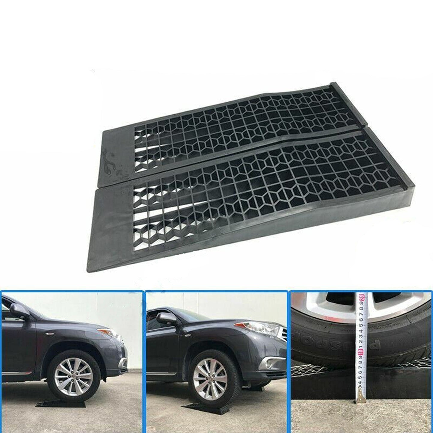 Low Profile Antiskid Car Service Ramps 3000kg Capacity Pair