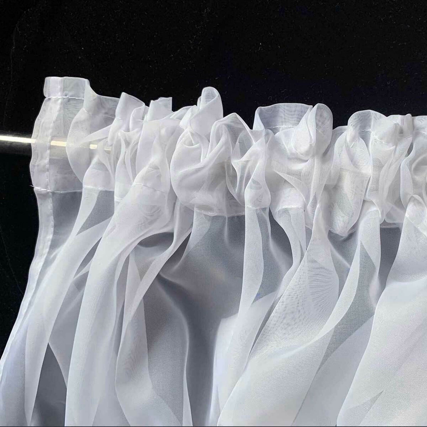 Organza Voile Sheer Curtain with Rod Pocket for Window Draping