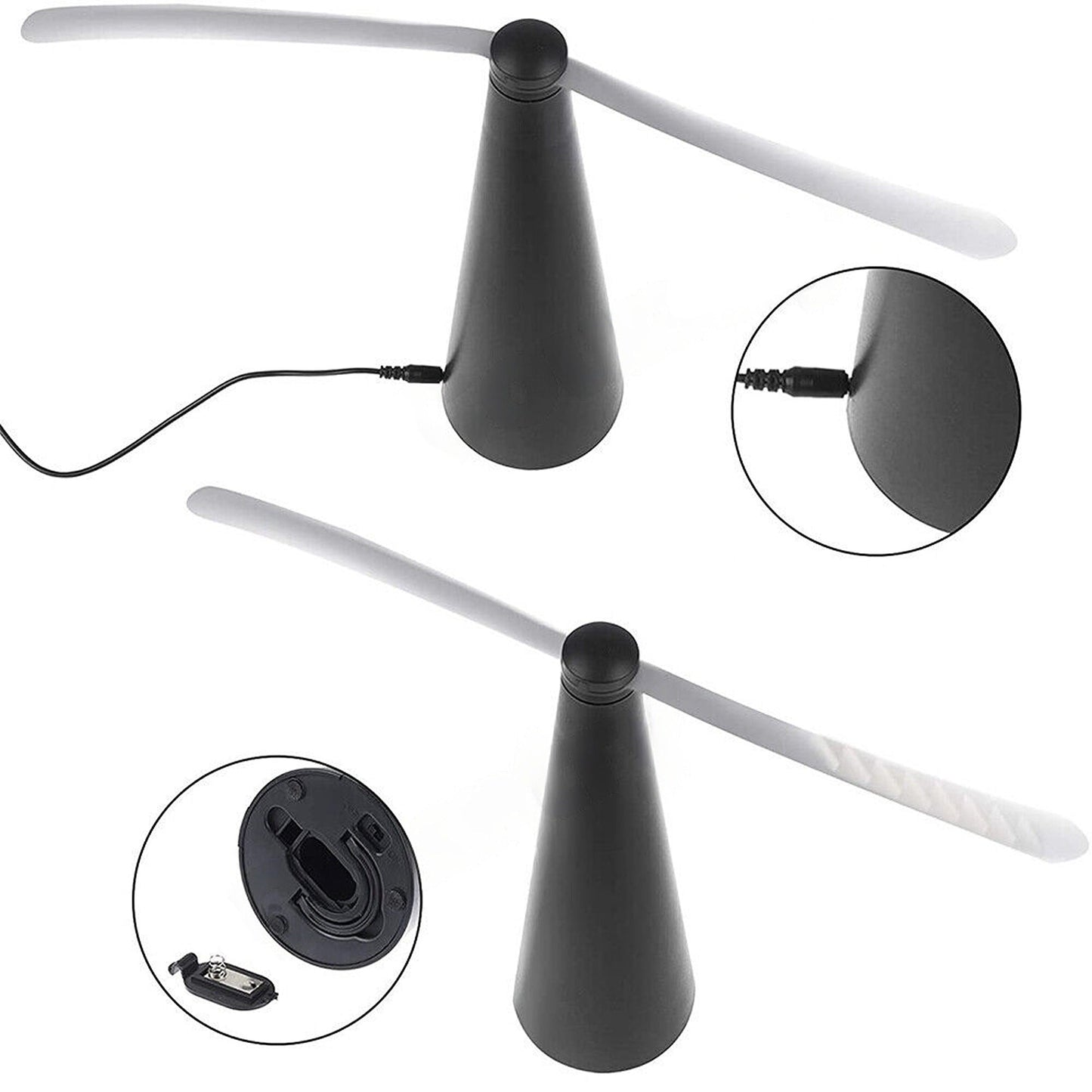Black Automatic Fly Trap Fan Food Protector Bug Repellent